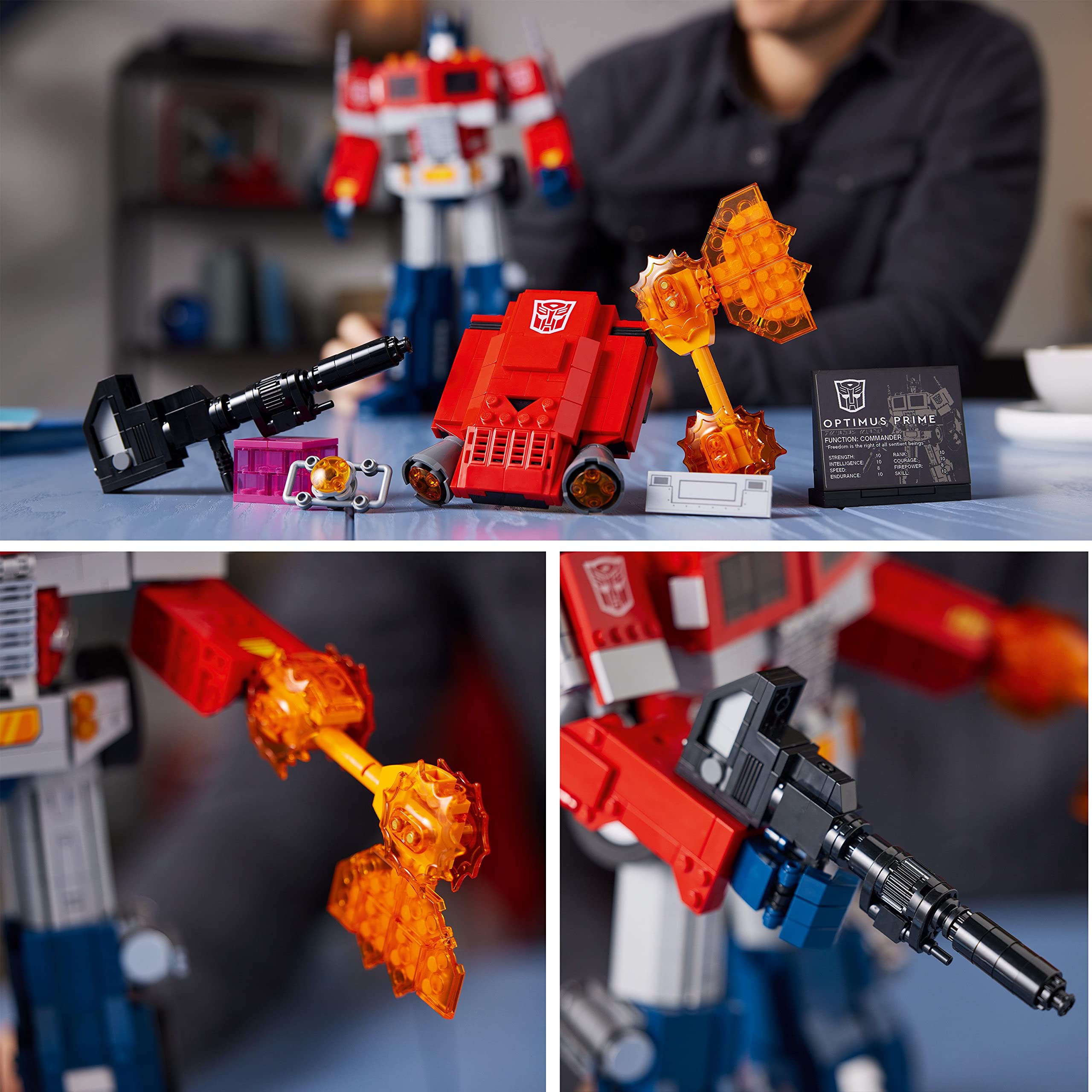 LEGO Icons Optimers Prime 10302 Transformers Building Set - Collectible 2-in-1 Robot & Truck Model Kit for Adults | Perfect for Display, Play & Gift | Home Decor, Office Display & Fan Collection
