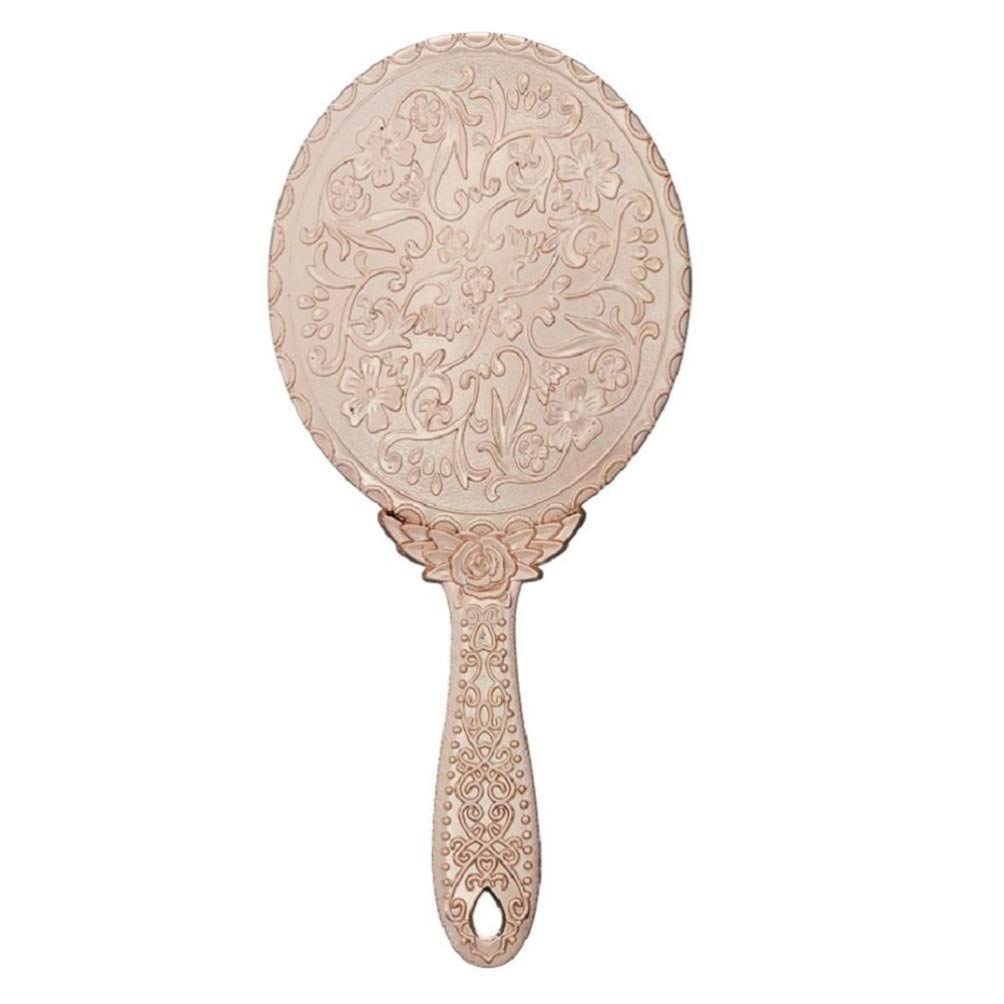 Portable Vanity Mirror with Carved Design - Handheld Travel Makeup Mirror for Women, Compact Cosmetic Mirror for Home, Car, Outdoor & Travel Use