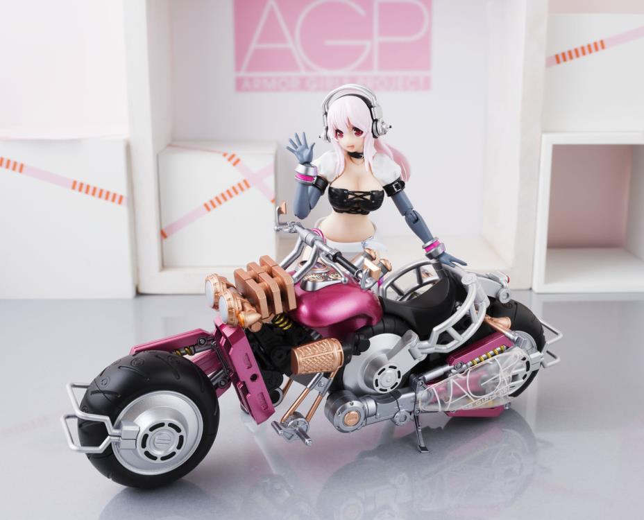 Bandai Armor Girls Project AGP Super Sonico with Super Bike Robo Nitro Action Figure - Anime Collectible for Display & Play | Perfect for Fans, Gifts, and Cosplay Scenes
