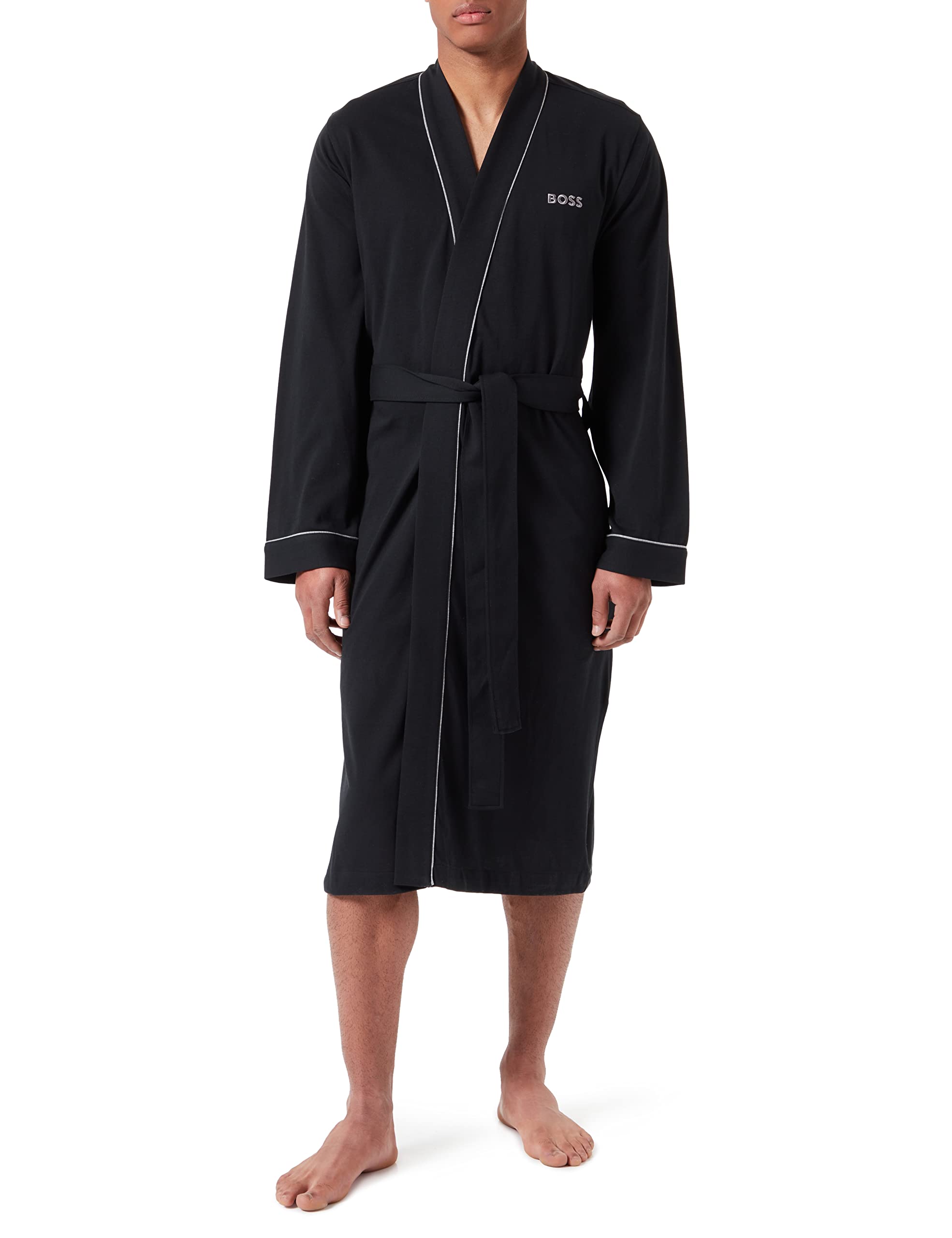 BOSS Men's Kimono Robe - Premium Japanese Style Bathrobe for Relaxation & Lounge Wear - Perfect for Spa, Yoga, and Home Comfort