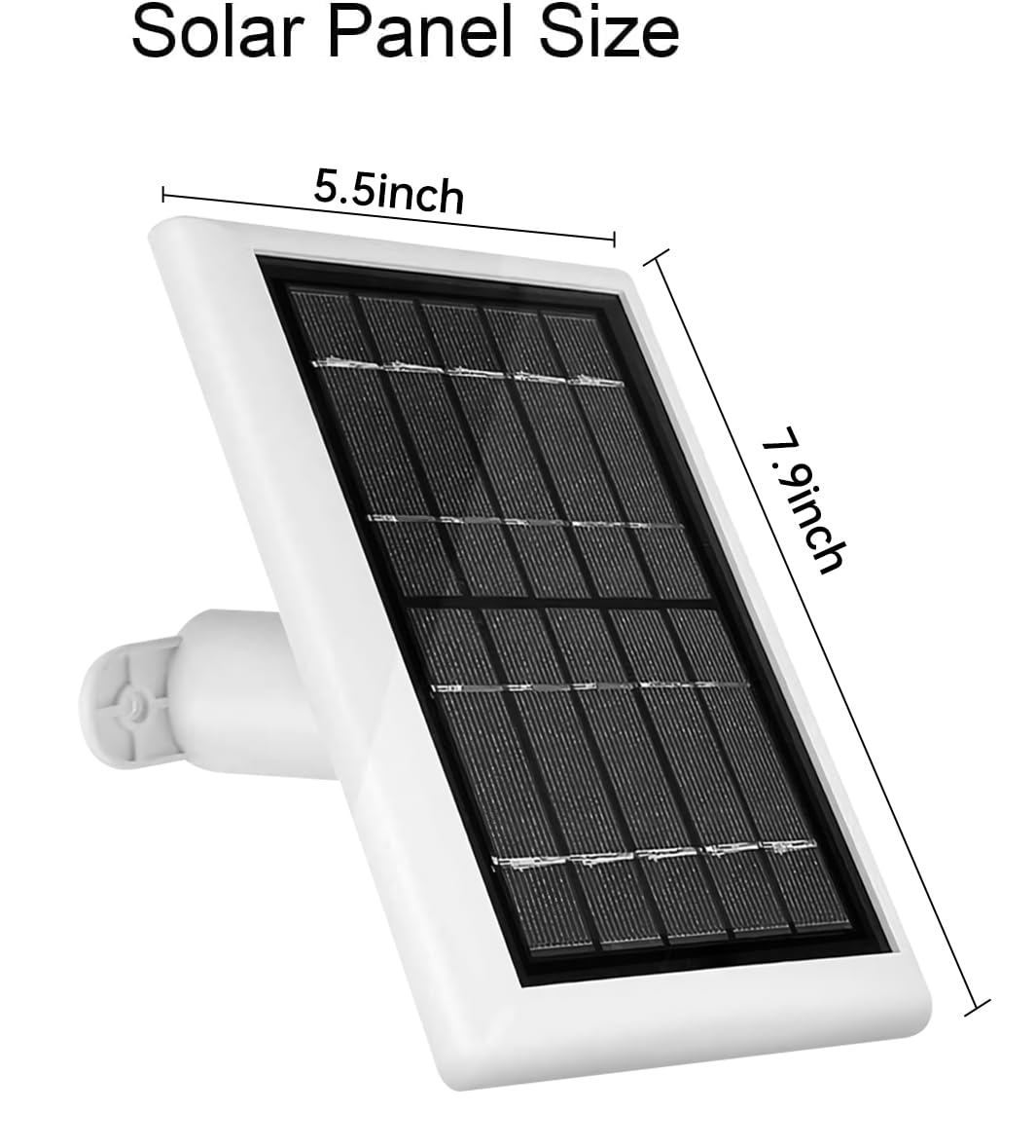 5W Solar Panel Charger for Ring Stick Up Cam, Spotlight Cam Battery, Plus & Pro - Outdoor Wireless Security Camera Charging (2 Pack, White) | Weatherproof Solar Power for Continuous Home Surveillance