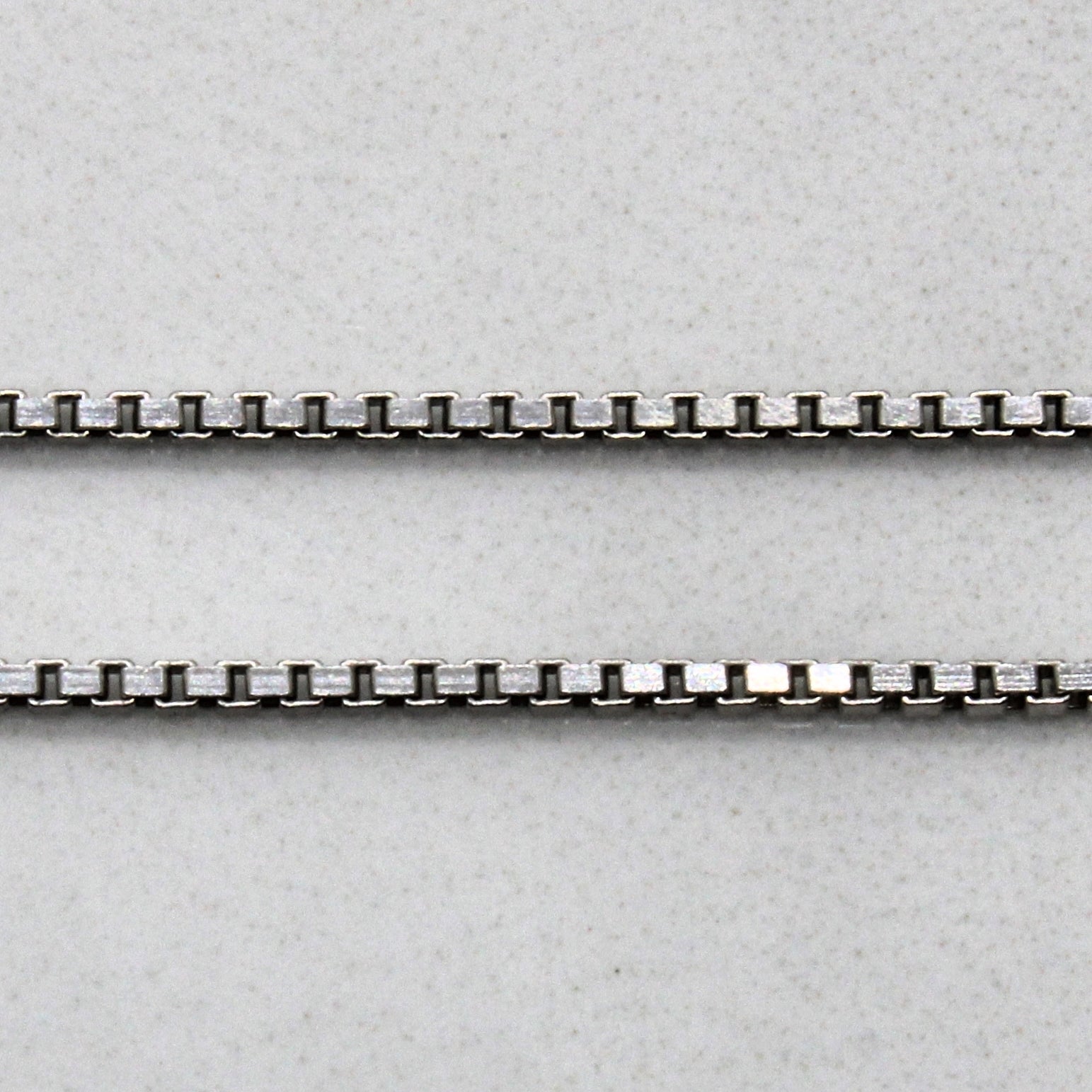 14K White Gold Box Chain Necklace for Women - 18 Inch Durable & Elegant Jewelry - Perfect for Gifts, Weddings & Everyday Wear