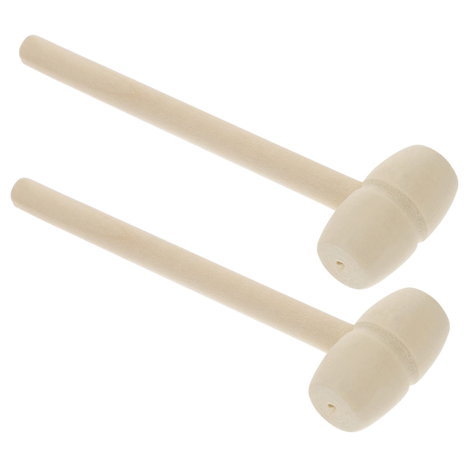 Gadpiparty 36pcs Mini Wooden Hammer Toy Set - Chocolate Wooden Mallet for Kids, Educational Pounding & Cracking Toy for Boys & Girls (9.5X2.7X1.3CM) - Perfect for Birthday Parties, Easter Egg Hunts & Sensory Play