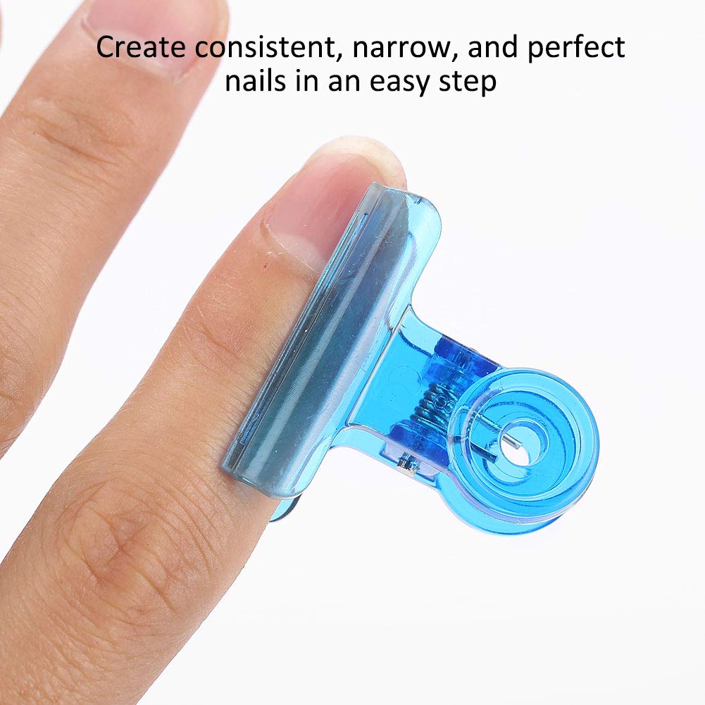 5pcs C Curve Nail Extension Clips - Multi-functional Plastic Nail Art Accessories for Gel, Base & Top Coat | Perfect for DIY Manicures, Salon Nail Art & Professional Nail Extensions