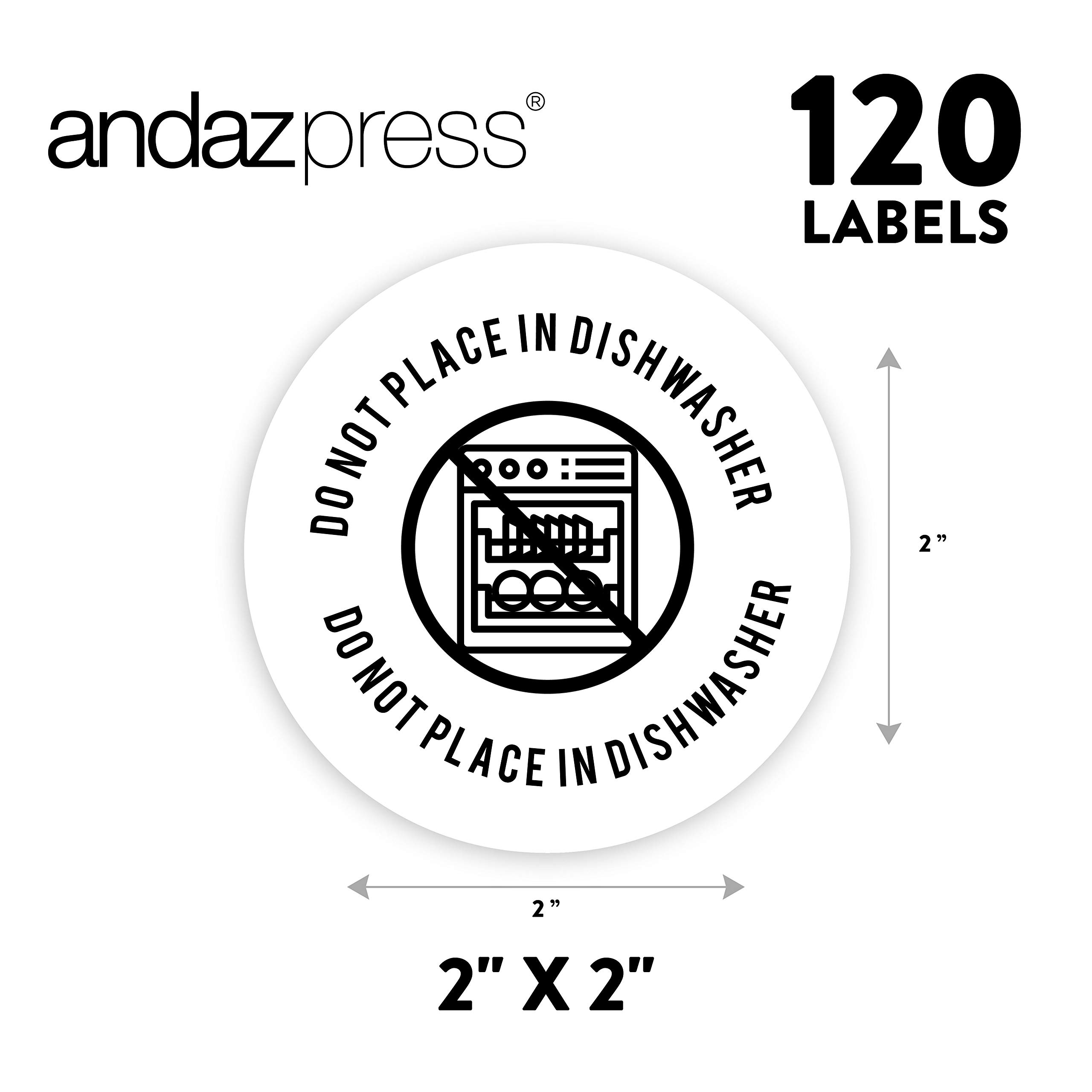 Andaz Press Round Small Business Sticker Labels - 120-Pack Waterproof Labels for Packaging, Shipping & Organizing - Perfect for Jars, Envelopes, Retail Products & DIY Crafts