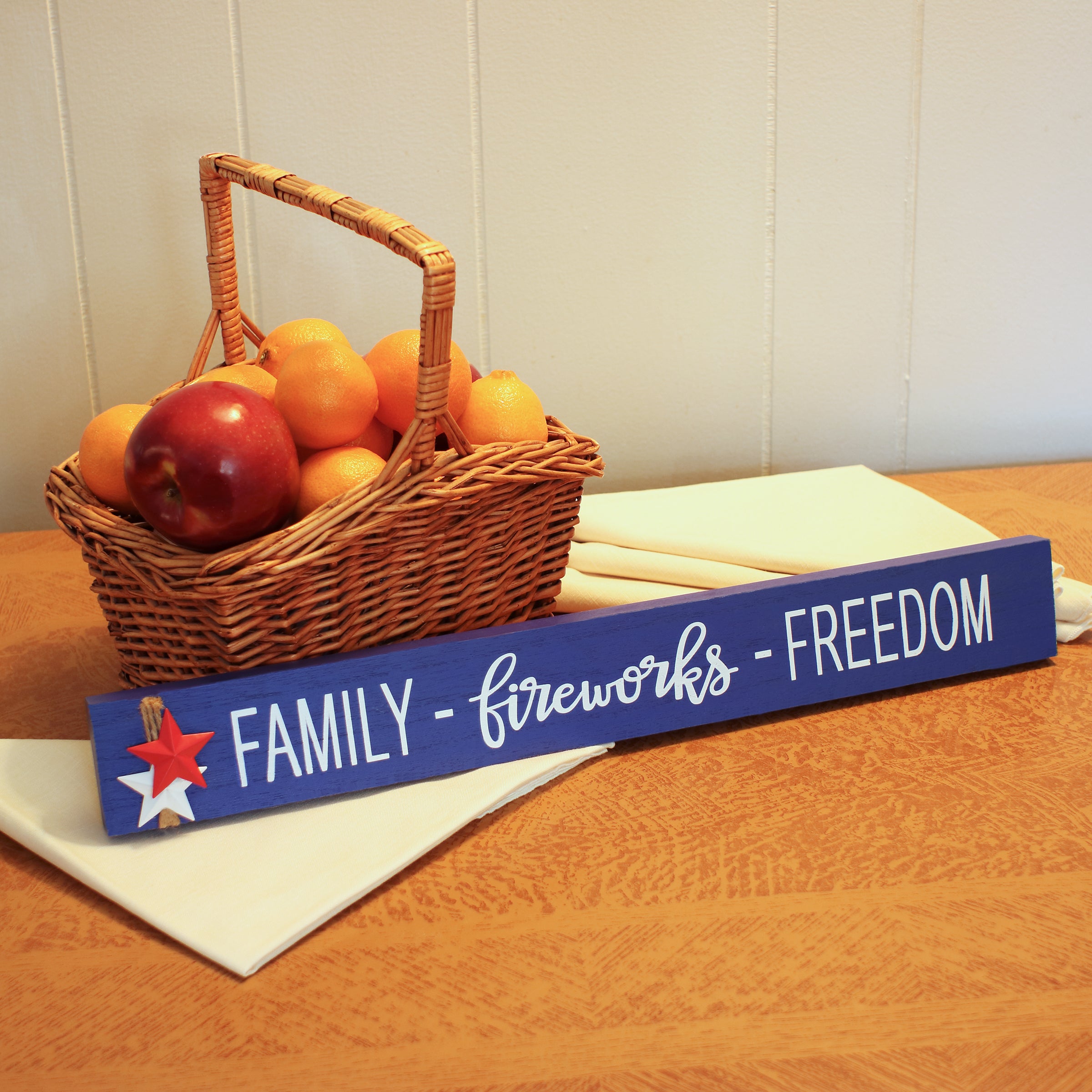 7 Inch Patriotic Family Fireworks Freedom Table Decoration - Perfect for 4th of July, Memorial Day & Independence Day Celebrations