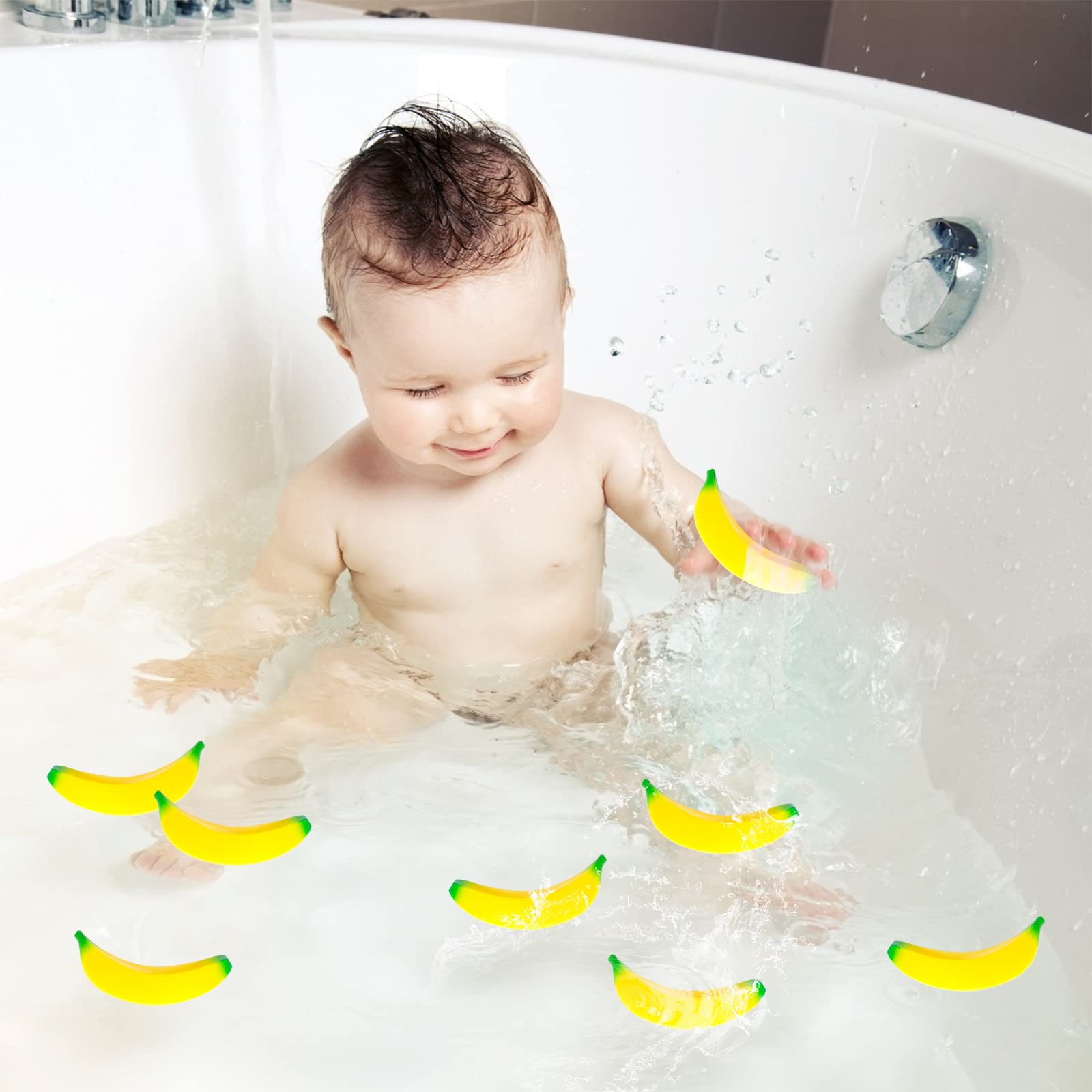 LovesTown 15PCS Banana Stress Relief Toys - Mini Squeeze Fidget Toys for Kids & Adults, Perfect for Party Favors, Classroom Rewards & Anxiety Relief