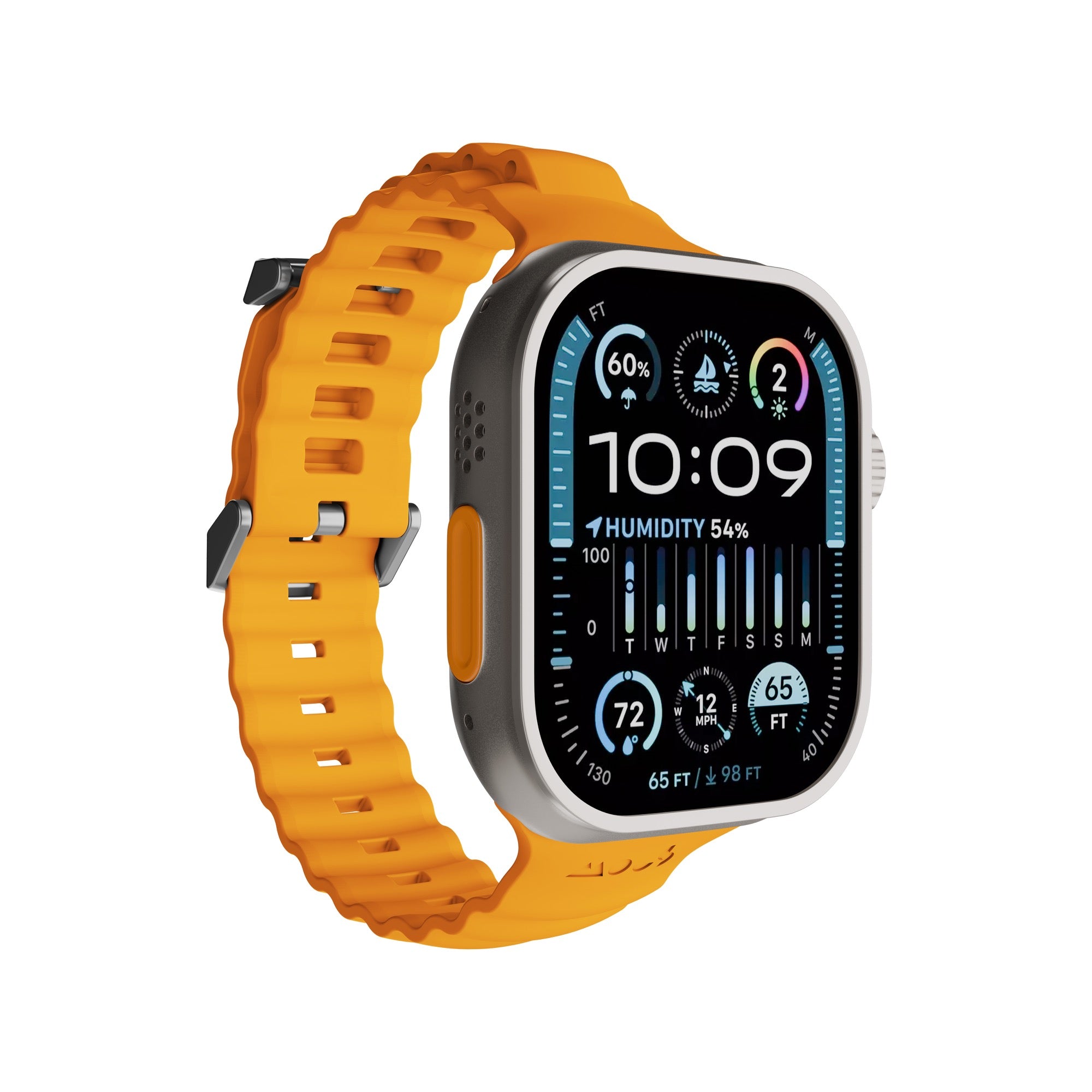 Premium Active Apple Watch Band - Durable & Comfortable Tiger Orange Sport Strap for Workouts, Running & Outdoor Activities