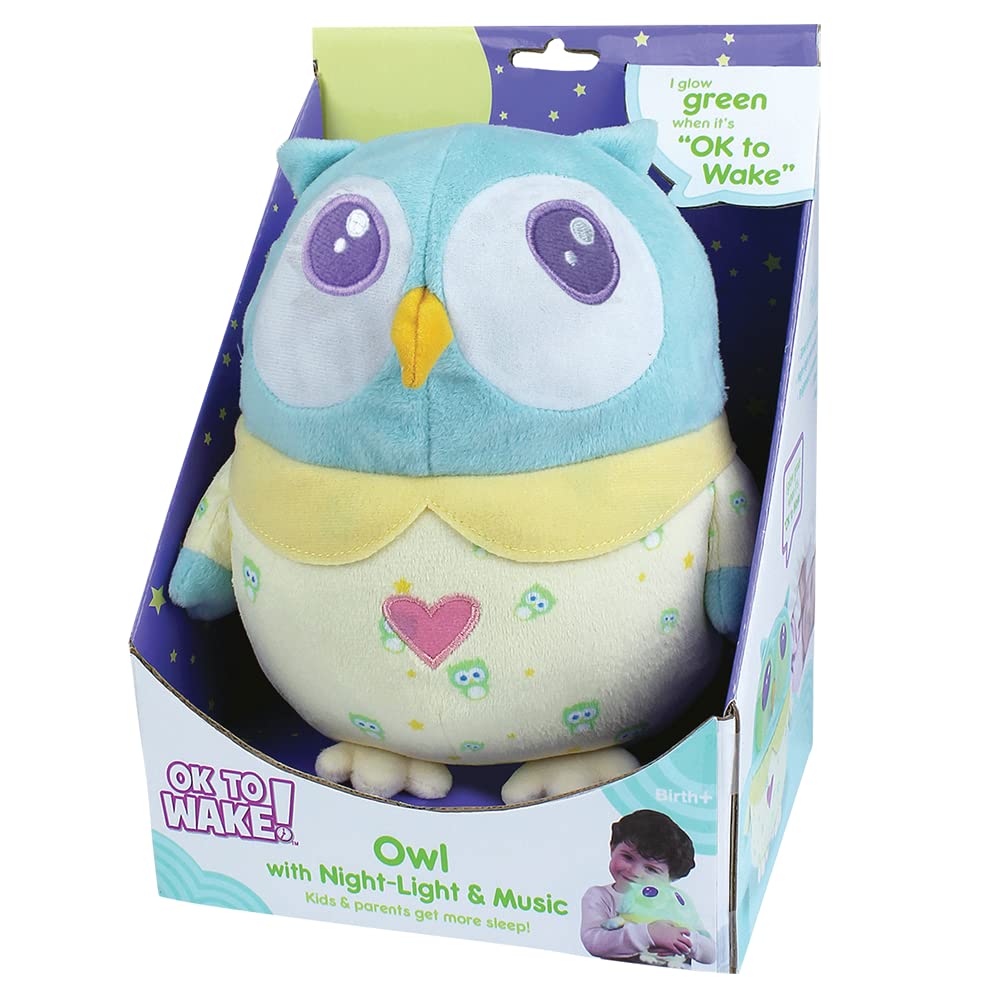 Mirari OK to Wake! Owl Night Light with Soothing Music & Timer - Perfect for Kids' Bedroom, Nursery, Sleep Training & Toddler Alarm Clock