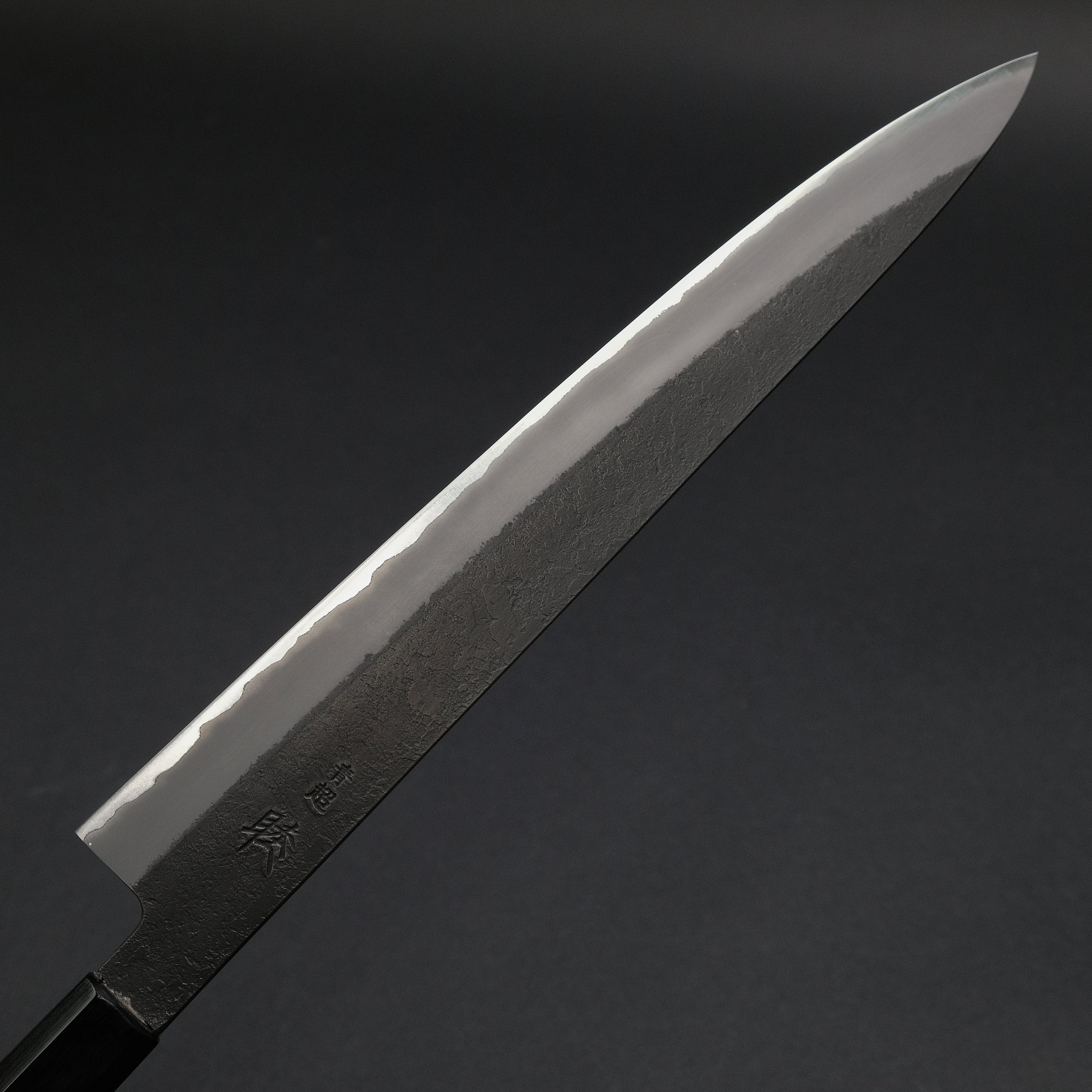 Premium Mutsumi Blue Super Kurouchi Nashiji Sujihiki Knife 270mm - Japanese High Carbon Steel Slicing Knife with Ebony Wood Handle - Perfect for Sushi, Sashimi & Meat Carving