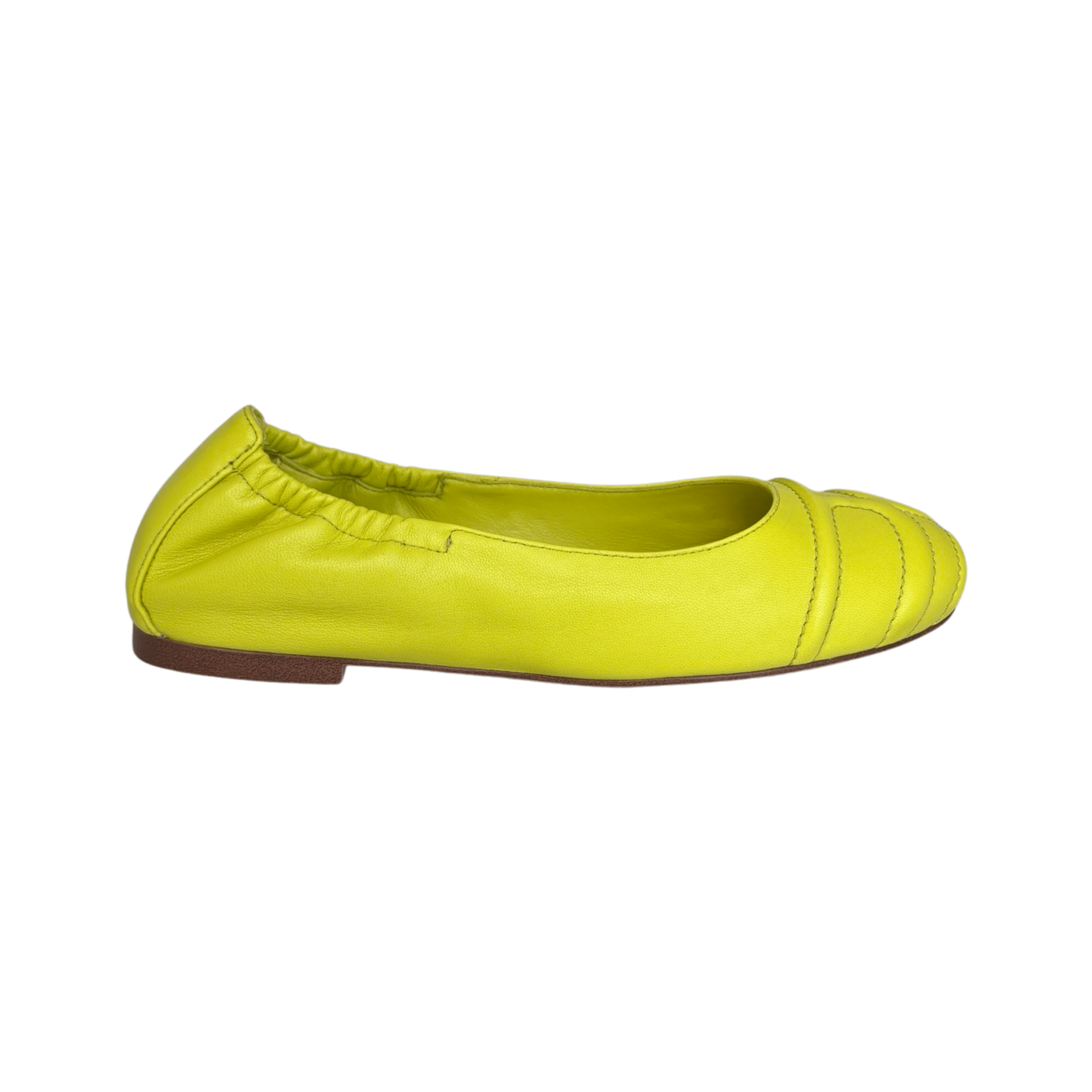 Lime Green Round Toe Flats for Women - Comfortable Casual Ballet Shoes for Work, Walking & Everyday Wear