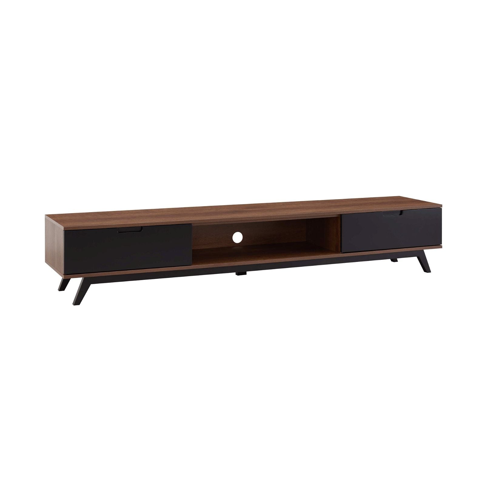 Tauris NOVA LL Entertainment Unit in Dark Oak - Modern TV Stand for Living Room, Home Theater & Media Storage