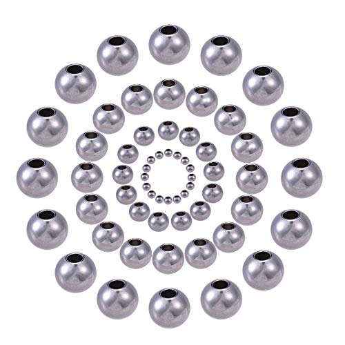 200pcs--Silver--3/4/6/8mm