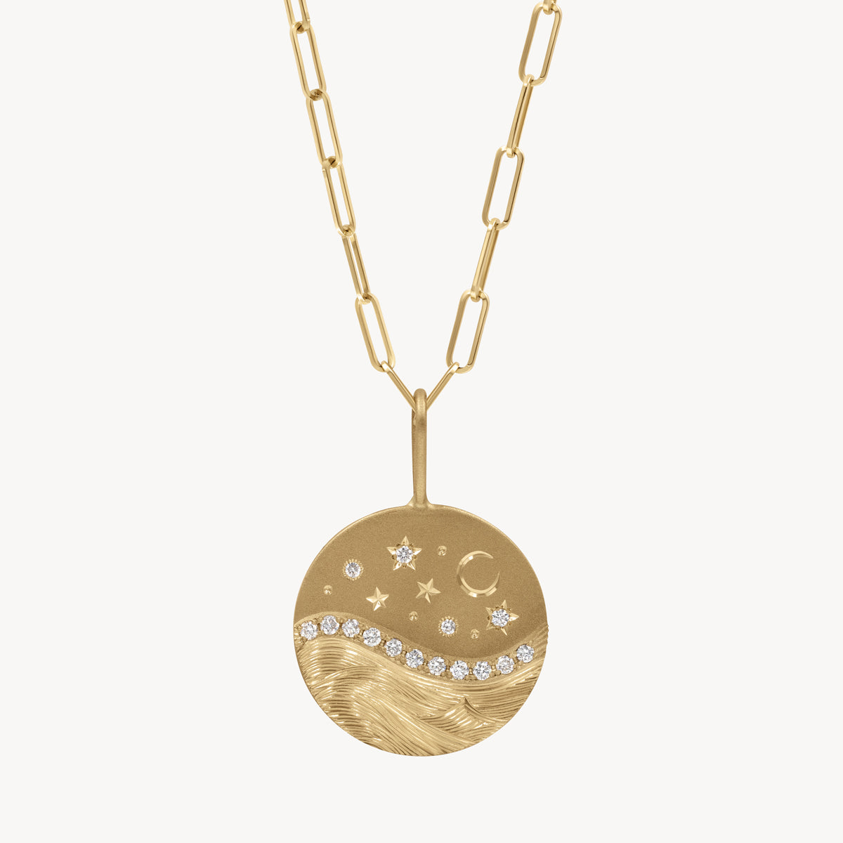 Celestial Wave Pendant Necklace - Elegant Moon & Star Jewelry for Women - Perfect for Everyday Wear, Gift Giving & Special Occasions