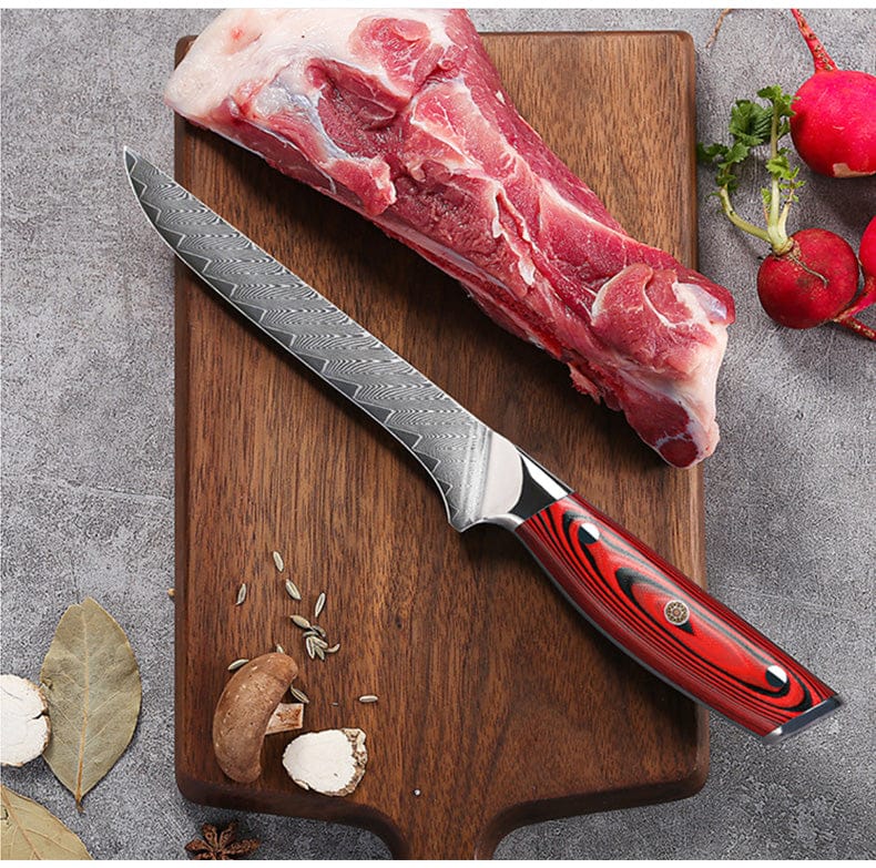 Premium Damascus Steel VG10 Core 6-Piece Japanese Kitchen Knife Set - Professional Chef Knives for Slicing, Dicing & Food Prep - Perfect for Home Cooks & Culinary Experts