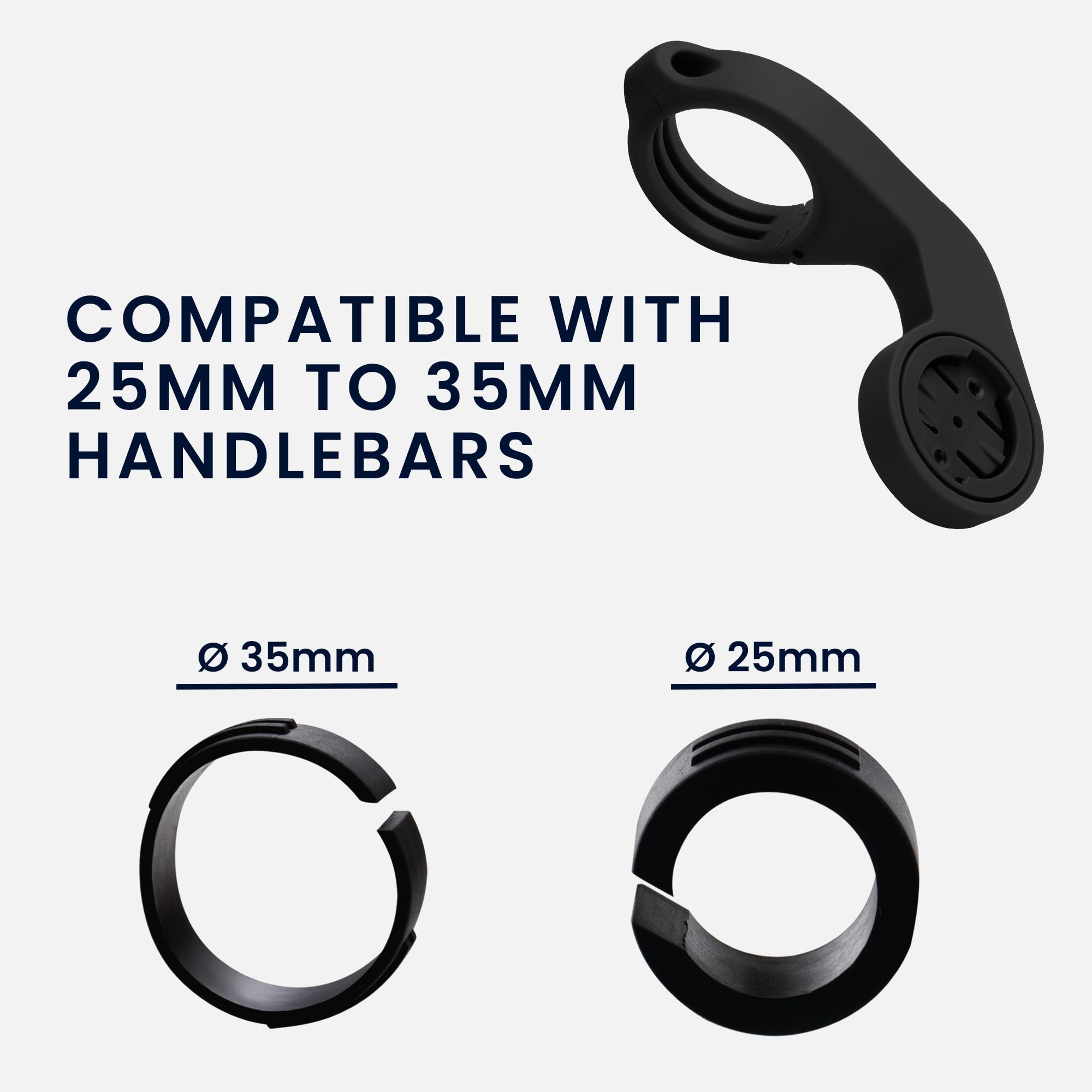 kwmobile Bike Handlebar GPS Mount Compatible with Garmin Edge - Outdoor Sports Accessory - Black - Perfect for Cycling, Hiking & Outdoor Adventures