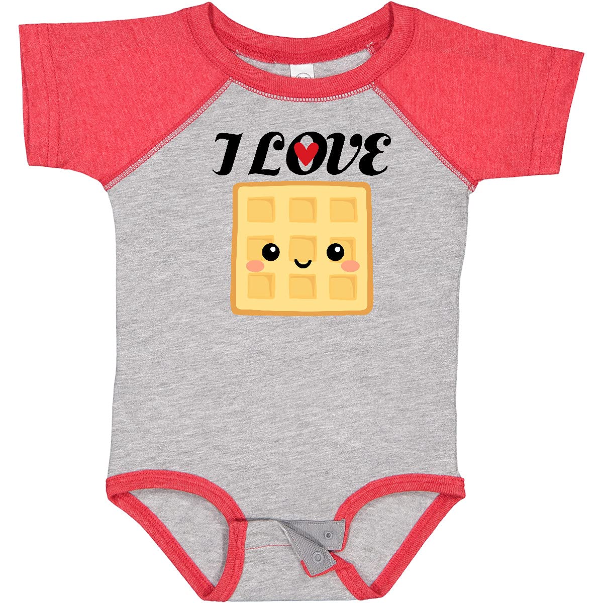 Inktastic Waffle Lover I Love Waffles Baby Bodysuit - Cute Infant Onesie for Breakfast Lovers, Waffle Enthusiasts & Family Outings - Perfect Gift for Newborns, Baby Showers & First Birthday Parties
