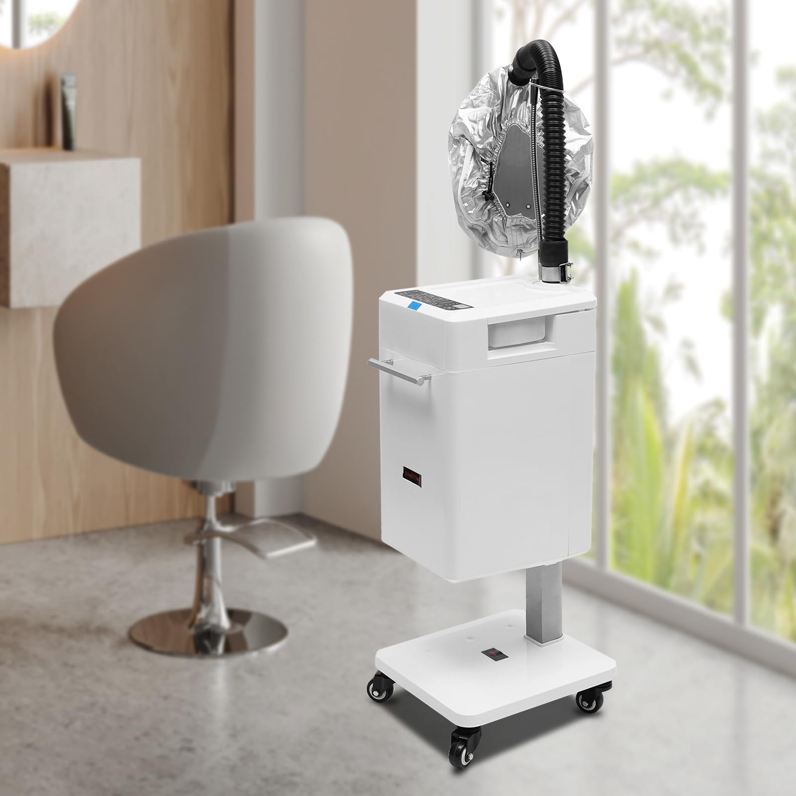 500W Nano Salon Hair Steamer with Negative Ion Technology - Vertical Hair Steamer for Perm, Dyeing & Deep Conditioning at Home or Barbershop | Smart Touch Control Display | Perfect for Natural Hair Care & Styling Treatments