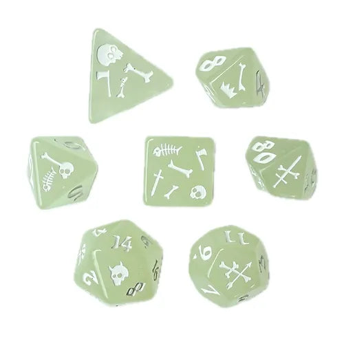 Premium Black Oak Workshop Gelatinous Cube 7-Piece Polyhedral Dice Set for D&D, RPG & Tabletop Gaming - Perfect for Dungeon Masters & Players