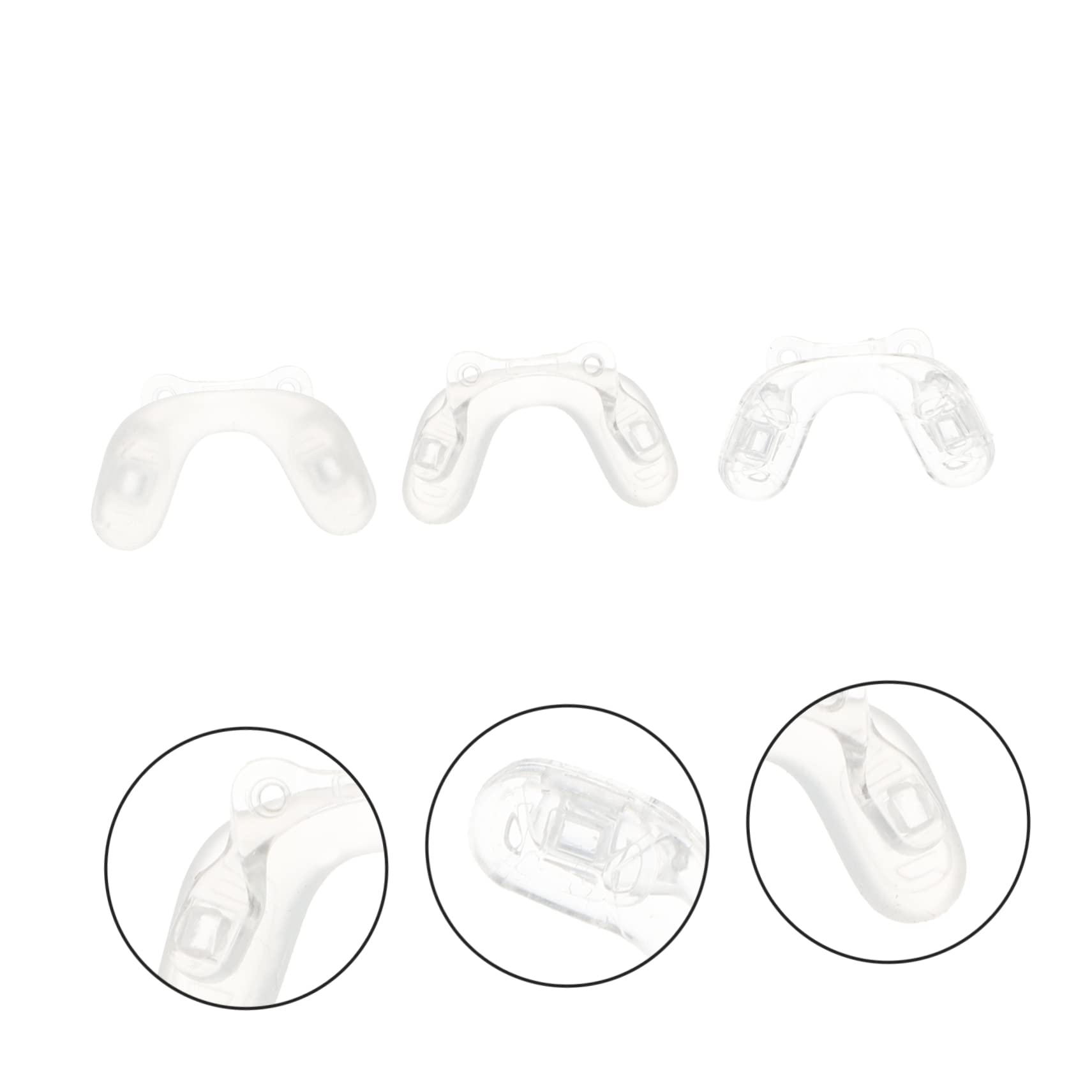 Lurrose 6-Pack Transparent One Piece Glasses Holder with Nose Grip - Replacement Nose Pads for Eyewear Protection - Perfect for Reading, Computer Use, and Daily Wear