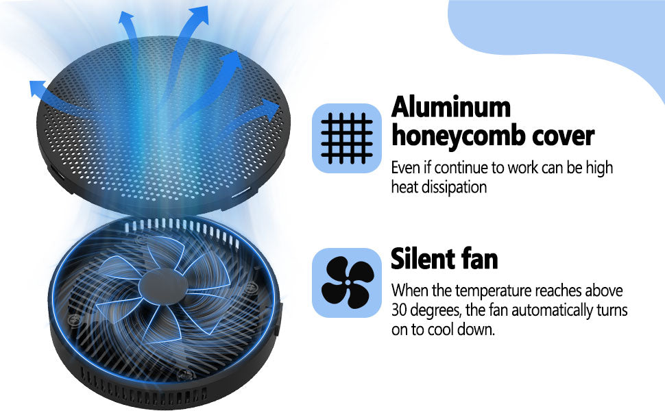 Hygger Aquarium Cooling Fan with LED Light for Reef Tanks - Energy Efficient & Quiet Operation for Saltwater Coral Tanks, Fish Tanks & Aquatic Plants