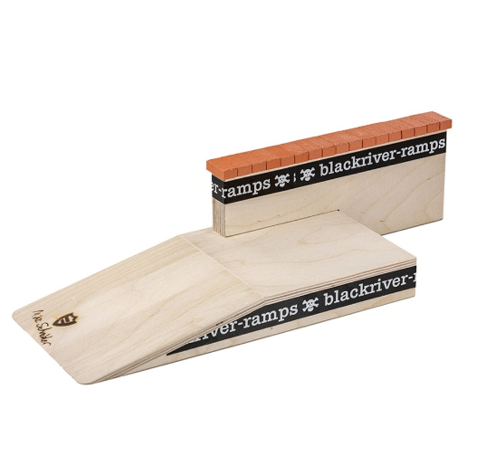 Blackriver Fingerboard Ramps - Mike Schneider III Brick Ledge for Tech Deck & Finger Skateboarding - Perfect for Home, Office & Skate Park Practice