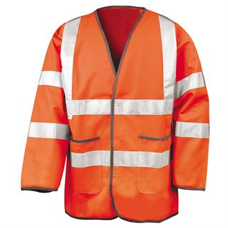 High Visibility Long Sleeve Motorcycle Jacket for Road Safety - Reflective Riding Gear for Night Commuting & Highway Travel