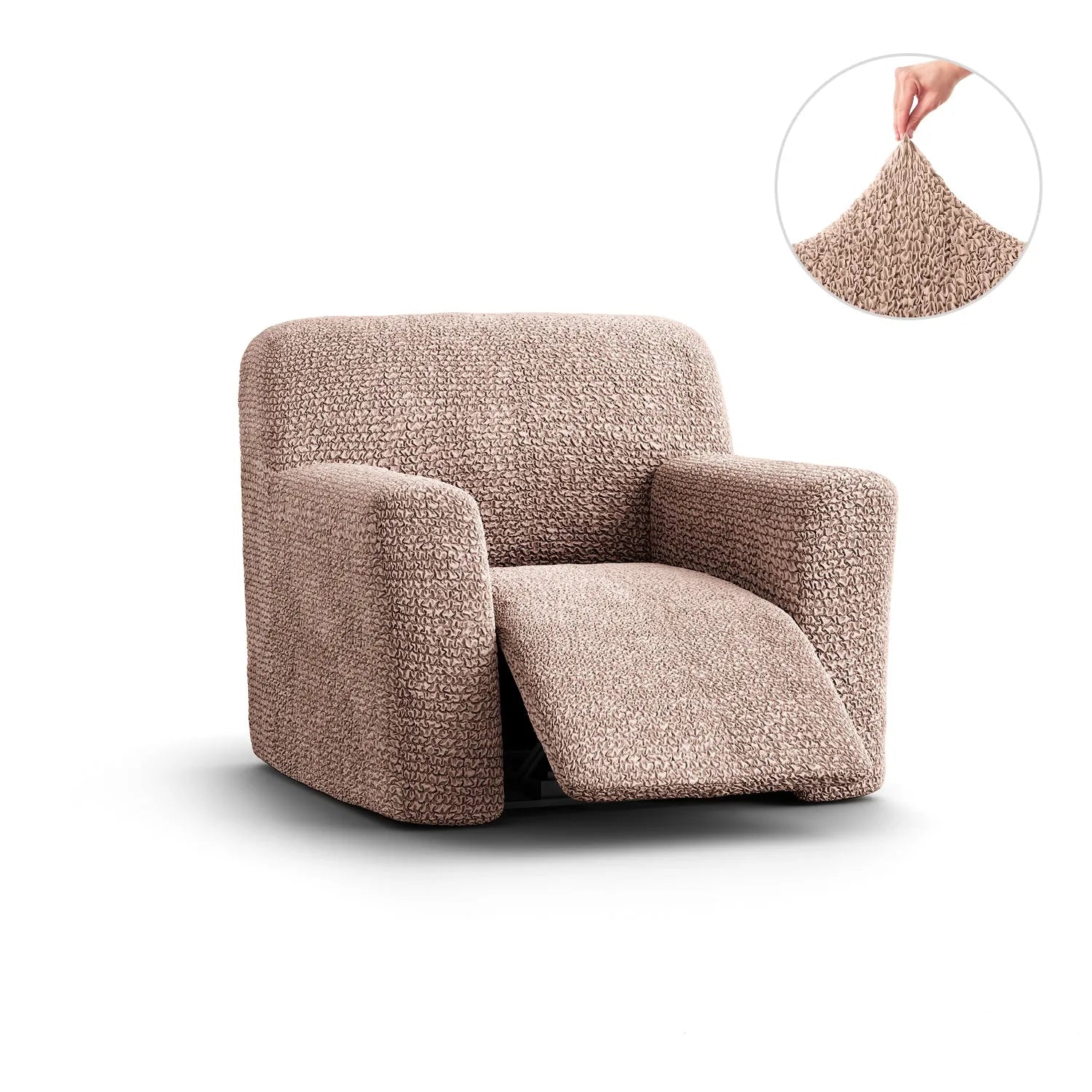Microfiber Reclining Armchair Slipcover - Stretchable Furniture Protector for Living Room, Bedroom & Home Theater - Easy Wash Sofa Cover for Comfort & Style
