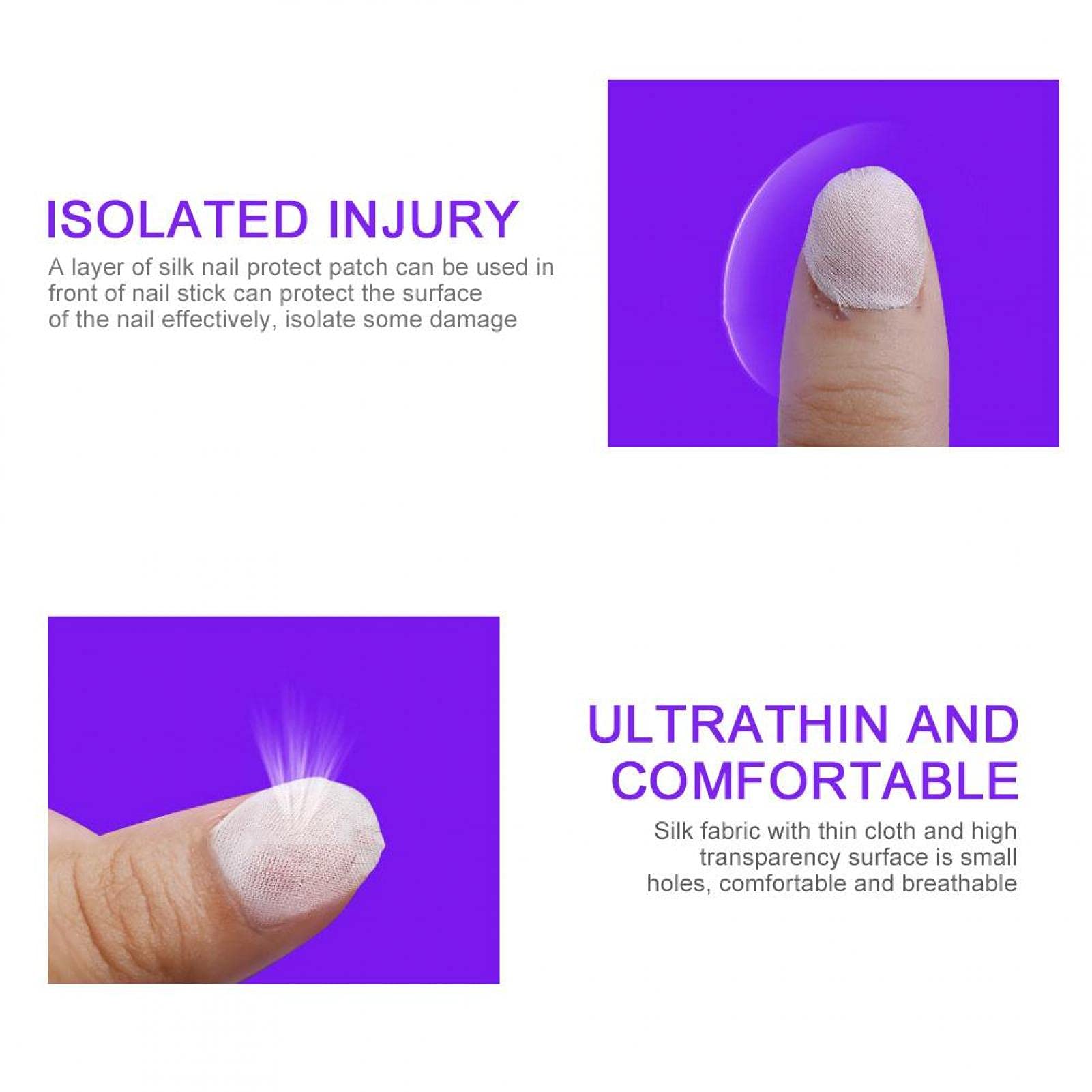 Silk Nail Wrap Kit - Adhesive Fiberglass Nail Wraps & Repair Strips for Split Nails | Nail Reinforcement Protector Stickers | UV Gel Nail Extension Tool | Perfect for Salon, Home Manicures & Nail Repair