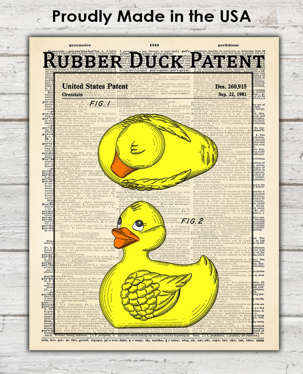 Farmhouse Duck Decoy Bathroom Wall Art - 8x10 Unframed Print for Bathroom Decor
