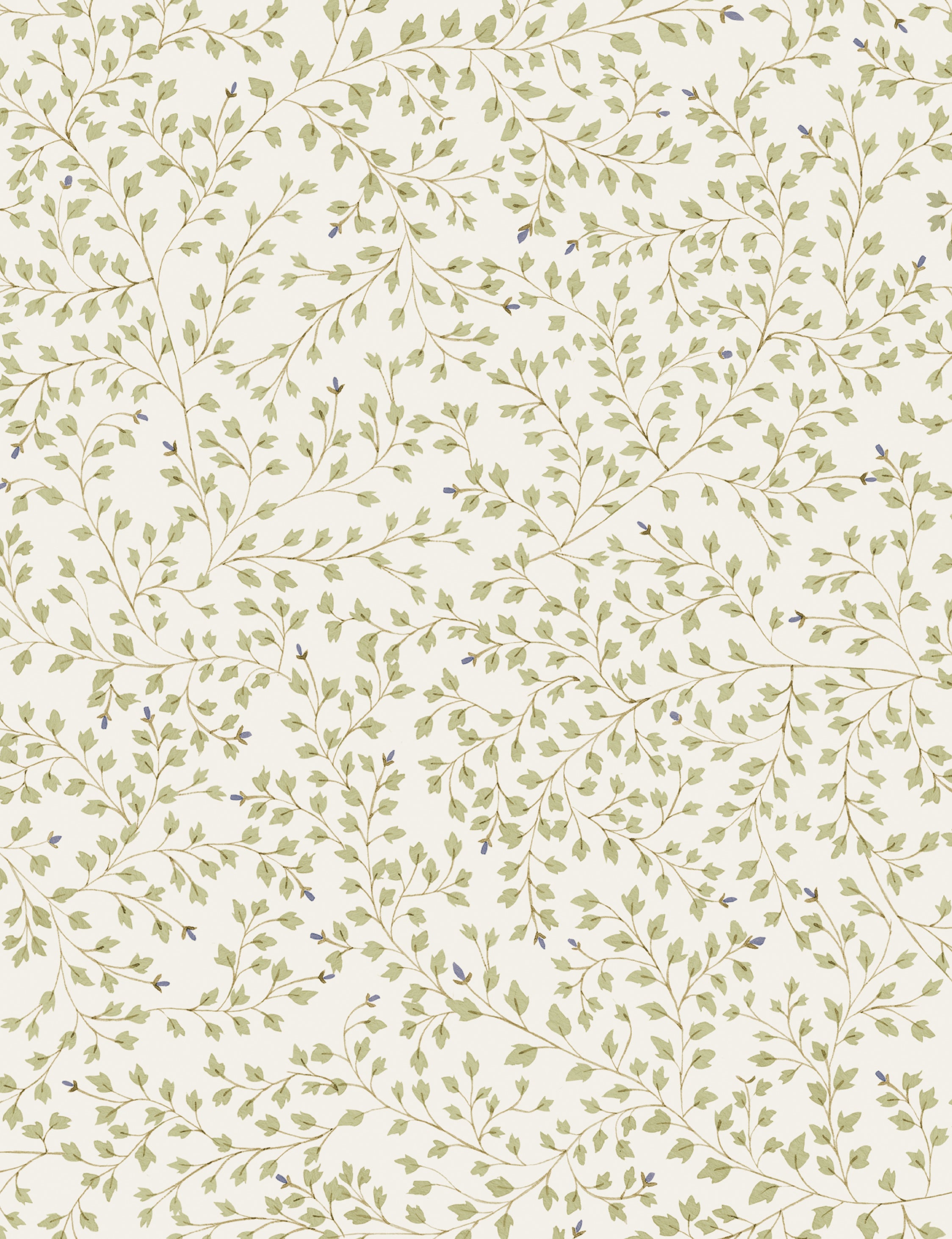 Rylee + Cru Dainty Leaves Linen Curtain Panel - Light Filtering Window Treatment for Nursery, Bedroom & Living Room