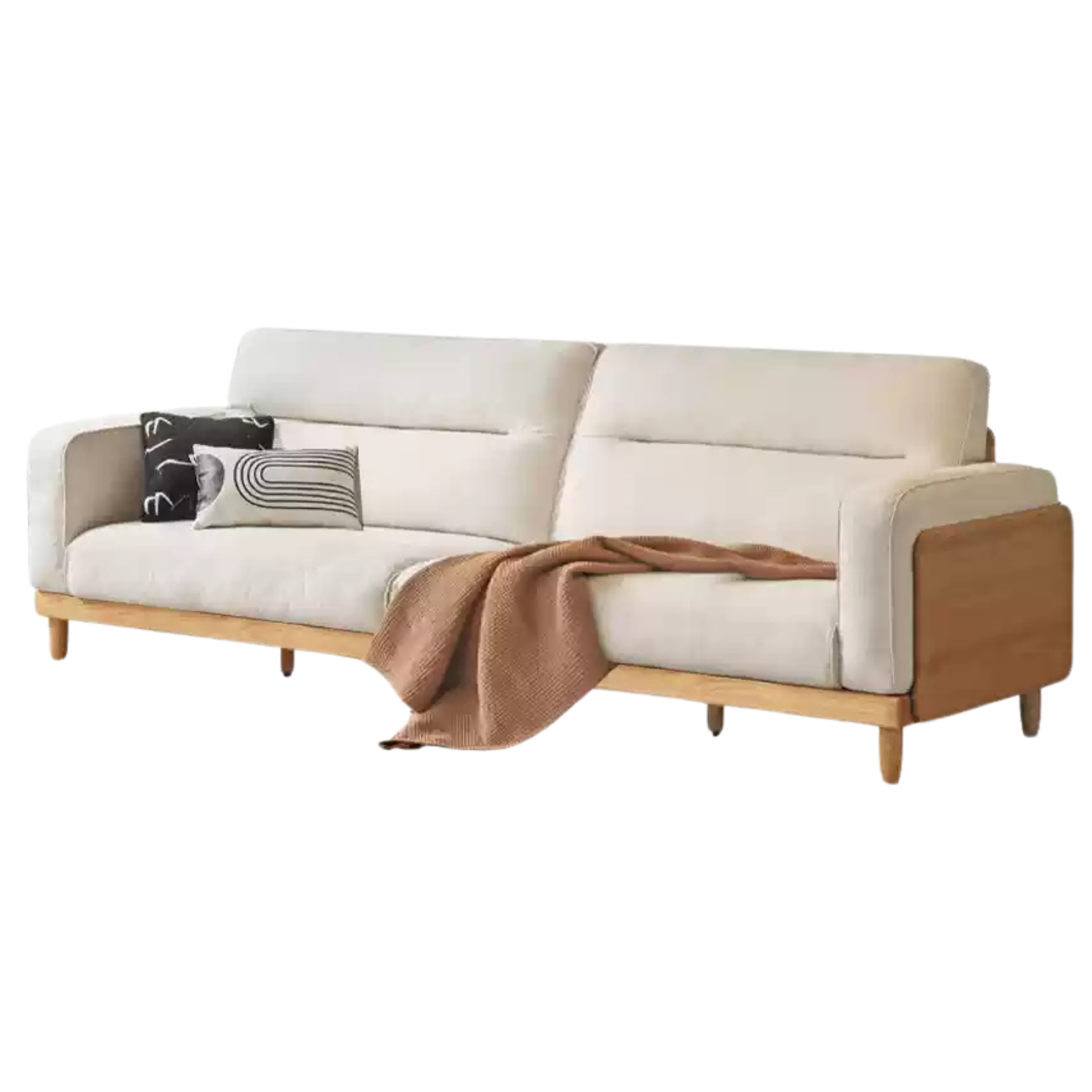 102.3x38.1x38.5 inch / 260x97x98cm / pear white color / sofa imitation cotton and linen