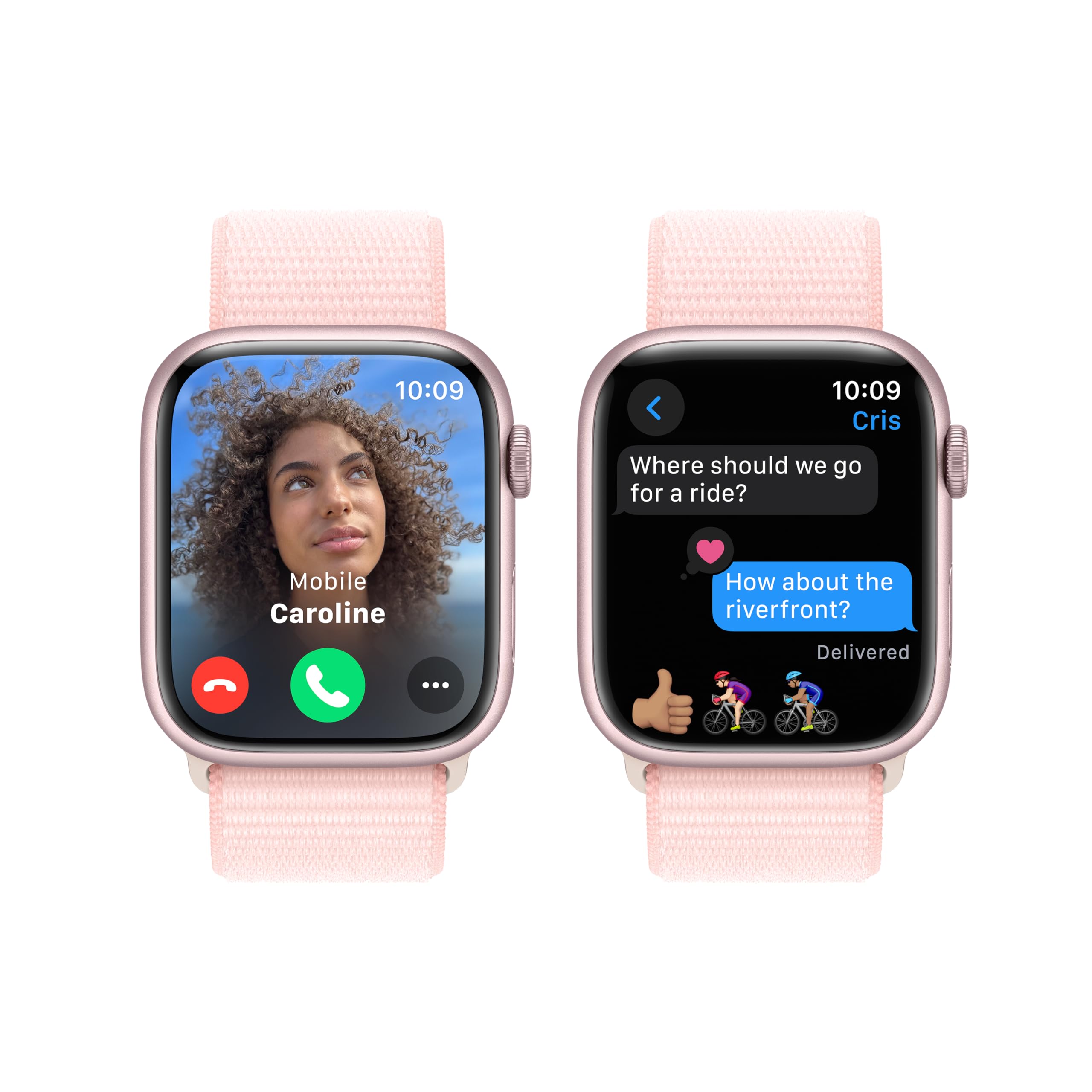 Apple Watch Series 9 [GPS 45mm] Smartwatch - Pink Aluminum Case & Sport Band | Fitness Tracker with Blood Oxygen & ECG Apps | Always-On Retina Display | Carbon Neutral | Perfect for Workouts, Running & Daily Activity Tracking