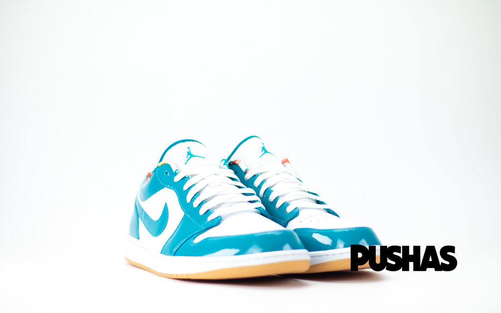 Air Jordan 1 Low SE 'Barcelona Cyber Teal' Sneakers (2022) - Men's Basketball Shoes for Casual Wear & Street Fashion