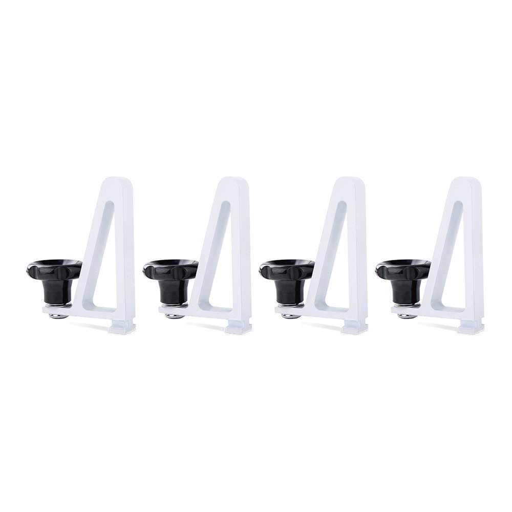 AA-Racks Aluminum Van Roof Ladder Rack & Truck Ladder Rack with 4-Piece Ladder Stopper Set - White | Heavy Duty Cargo Carrier for Construction, Roofing & Outdoor Work
