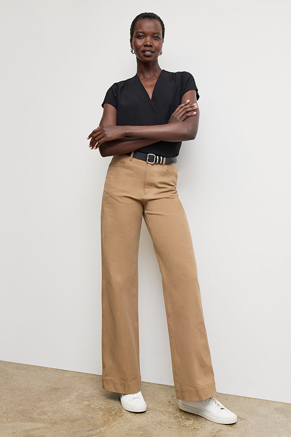 Milo Wide Leg Jeans for Women - Eco-Friendly Stretch Denim Pants with Comfortable Fit - Perfect for Casual Wear, Office, and Travel