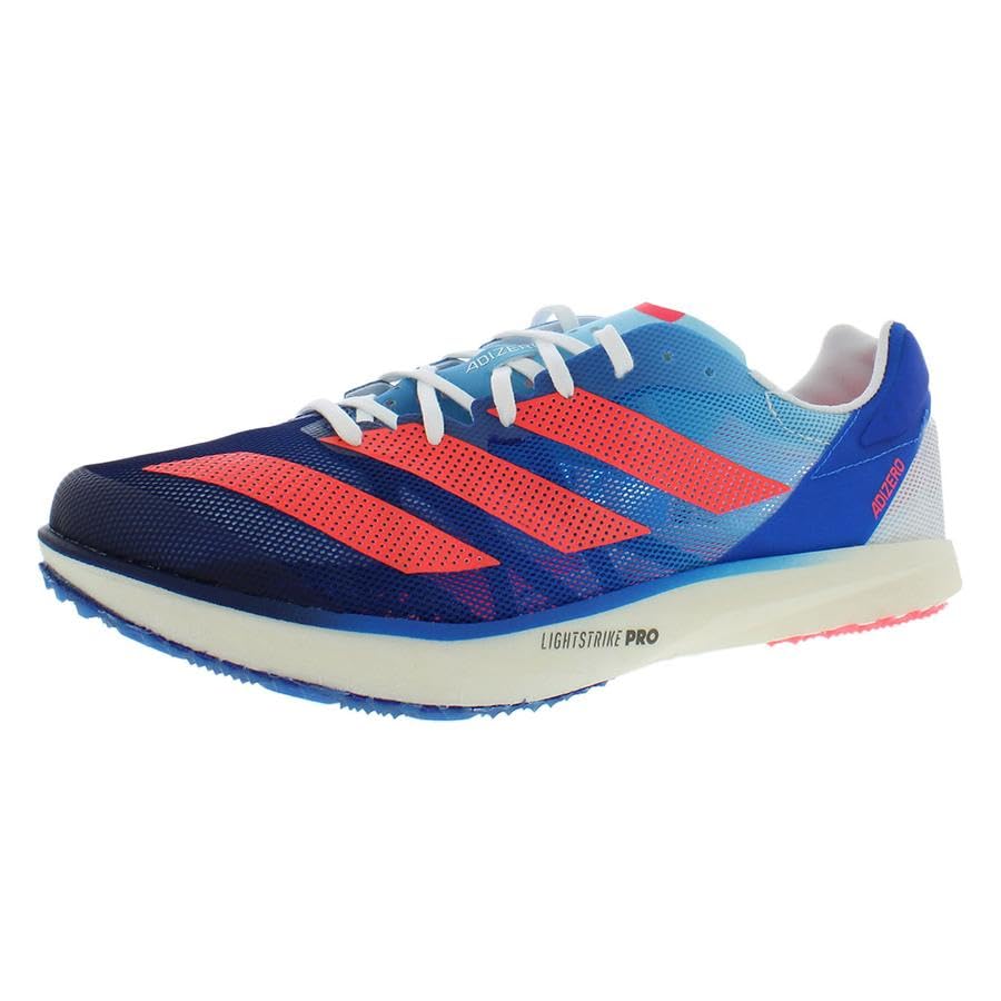 **adidas Unisex Adizero Avanti TYO Tinman Elite Track & Field Spike Shoes - 6-Pin Design for Speed, White/Grey/Gold - Perfect for Sprinting, Racing & Competitive Running**