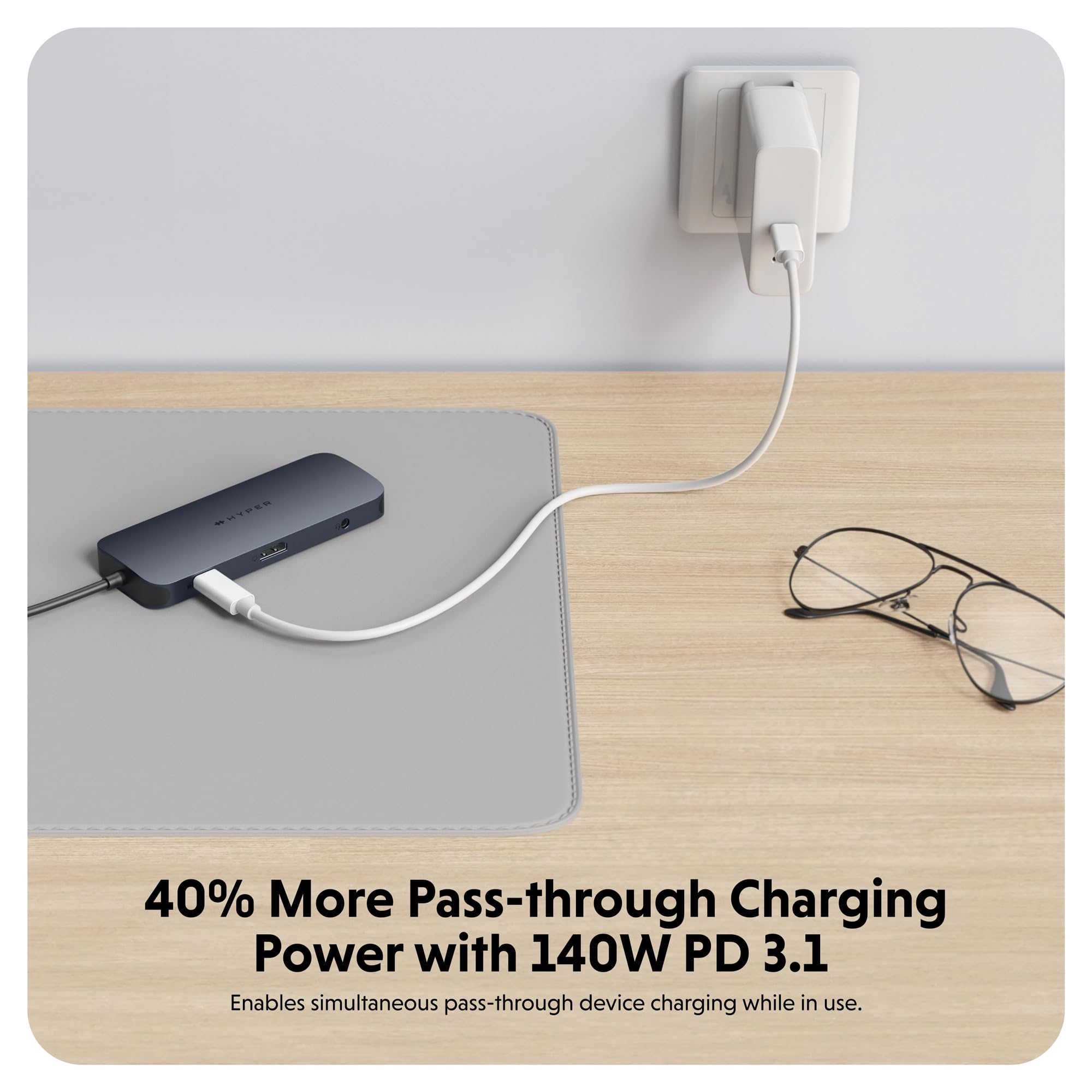 HyperDrive Next 10-Port USB-C Hub for MacBook, PC & Chromebook - 4K60Hz HDMI, 2x USB-A, 10Gbps USB-C, 140W PD, SD/microSD Reader, Ethernet, 3.5mm Audio - Perfect for Home Office, Remote Work & Multi-Monitor Setup