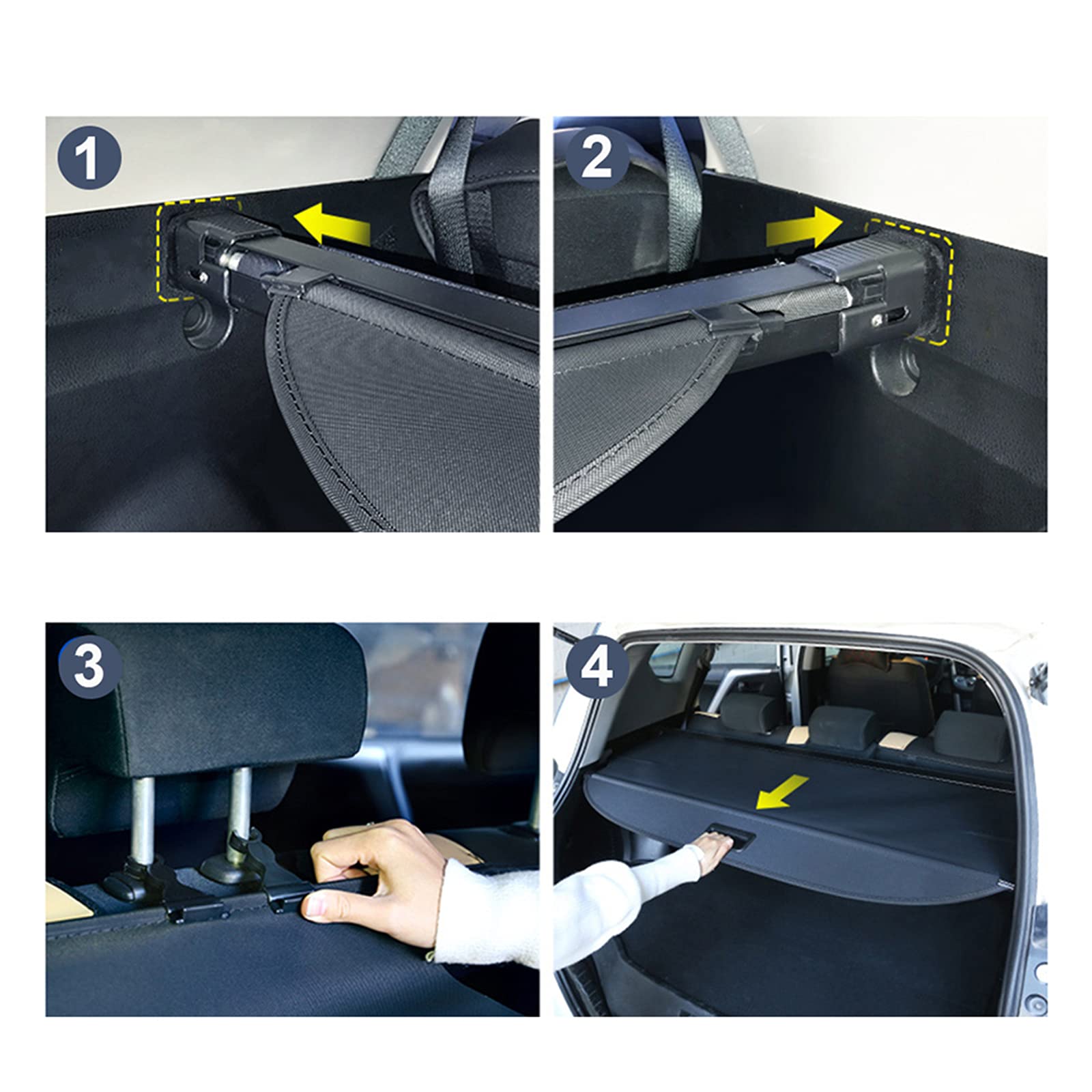 Retractable Cargo Cover for Land Rover Range Rover Sport 2014-2018 - Rear Trunk Shade Protector | UV Protection & Privacy Shield | Perfect for Road Trips, Grocery Hauling & Outdoor Adventures