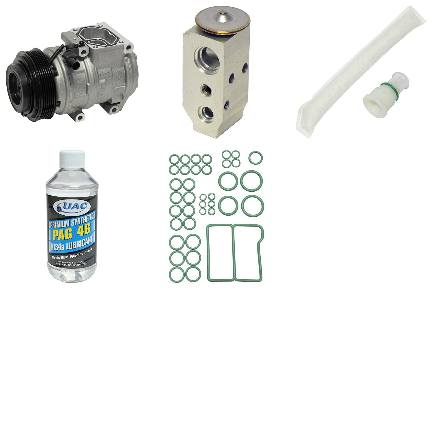 HVAC A/C Compressor Replacement Kit - Compatible with Multiple Car Models - High Performance Auto AC Repair Kit for Home Mechanics & Professionals - Perfect for DIY Car Maintenance & Auto Shop Repairs