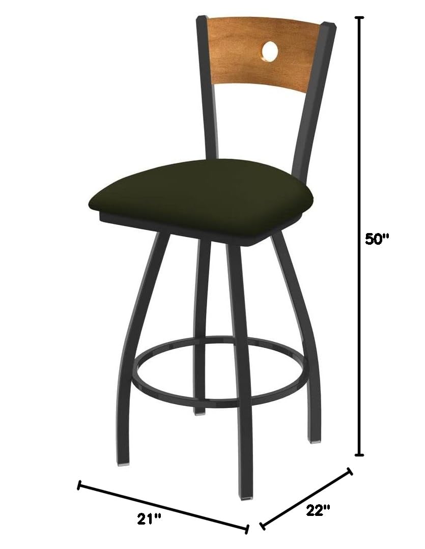 Holland Bar Stool Co. XL 830 Voltaire Swivel Bar Stool in Canter Pine - Heavy Duty Counter Height Stool for Kitchen Island, Bar & Pub Use