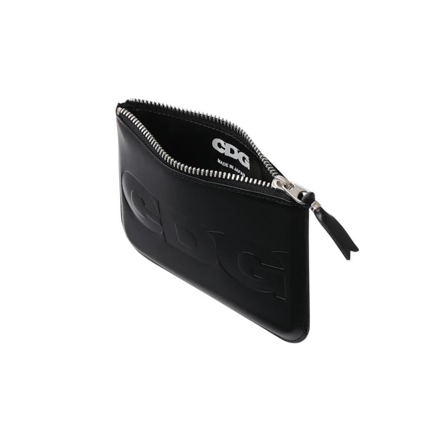 COMME DES GARCONS CDG Embossed Logo Wallet - Stylish Leather Card Holder for Men & Women - Perfect for Everyday Use, Travel & Gifts