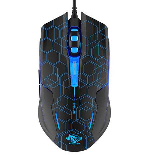 E BLUE M636 2500 DPI USB Wired Gaming Mouse with 6 Buttons & RGB Backlight - Ergonomic Design for PC Gamers | Perfect for FPS, MOBA & Esports Tournaments