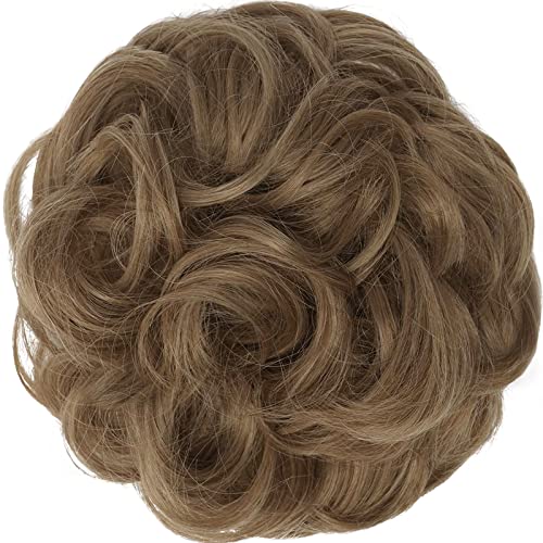 Large Curly Hair Bun Scrunchie Extension - Perfect for Ponytails, Updos & Everyday Hairstyles