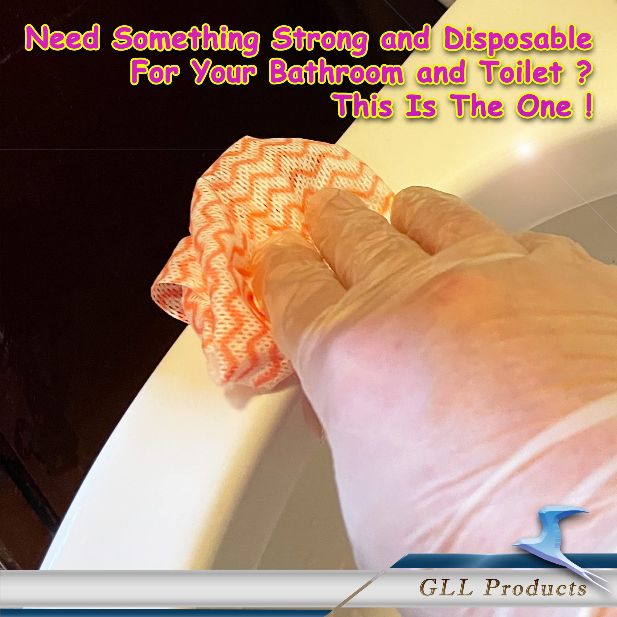 GLL Disposable Cleaning Cloths Roll - 2400 Sheets (48 Rolls) | Multi-Purpose Wipes for Kitchen, Bathroom, Car & Furniture Cleaning | Ideal for Spills, Dusting & Quick Cleanups