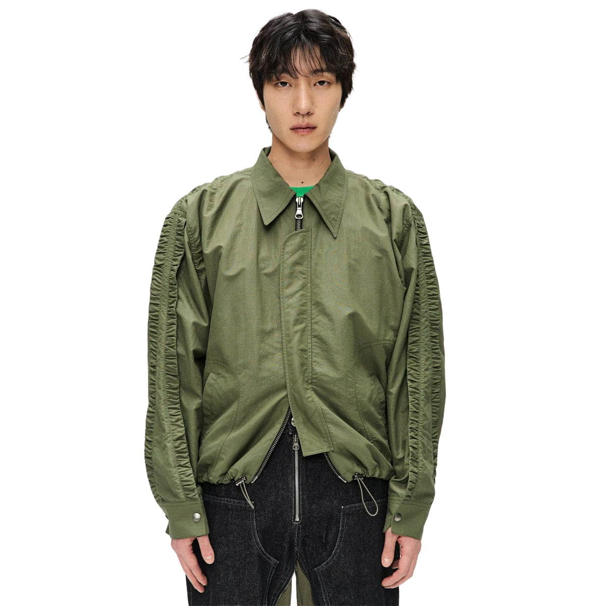 Stylish Khaki Zip-Up Cardigan Jacket for Women & Men - Perfect for Casual Outfits, Layering, and Outdoor Activities