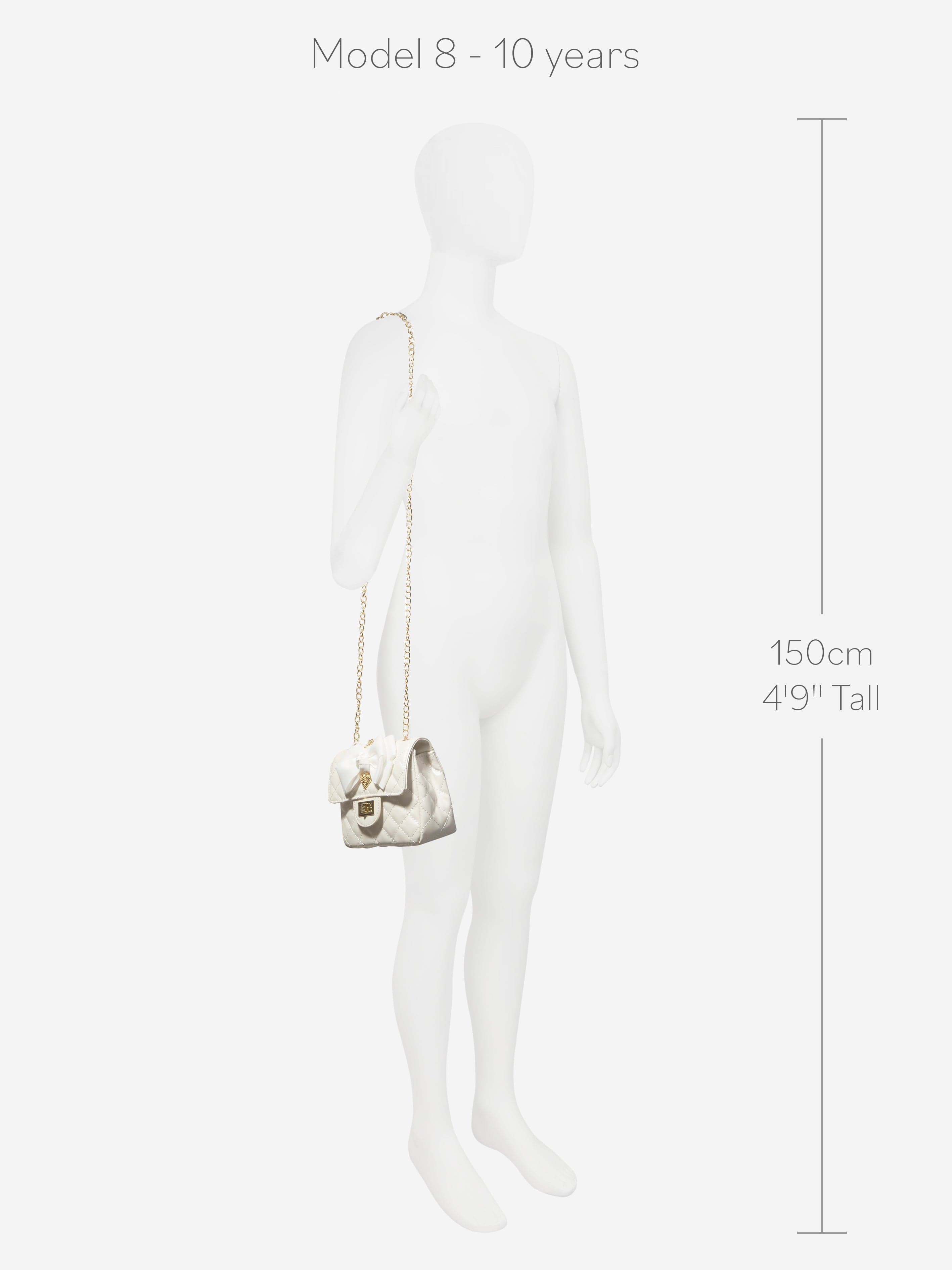 Angels Face Girls Skyla Quilted Crossbody Bag - 16cm White Small Purse for School, Travel & Everyday Use