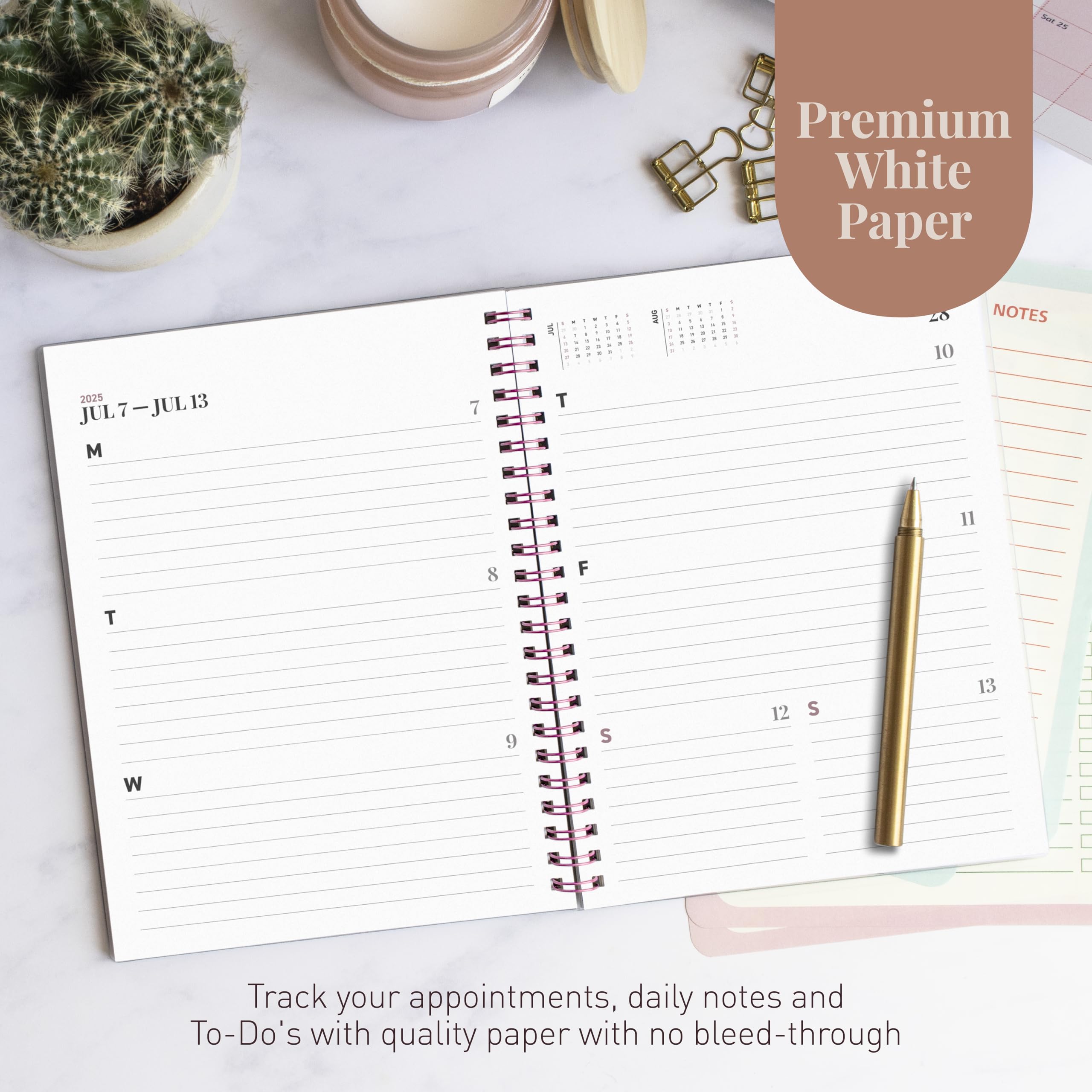 2024-2025 Riley's Academic Planner - 18-Month Weekly & Monthly Organizer with Durable Cover, Notes Pages & Twin-Wire Binding (8.3
