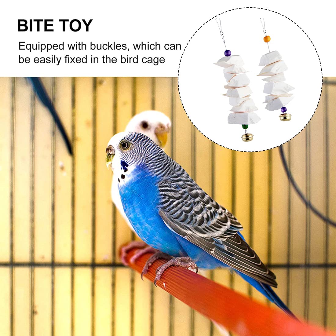 Cuttlefish Bone for Parrots - Natural Chewing Toy, Beak Grinding & Calcium Supplement - Bird Cage Accessories for Parakeets, Cockatiels & Small Birds (Set-A) - Perfect for Cage Enrichment & Healthy Beak Maintenance