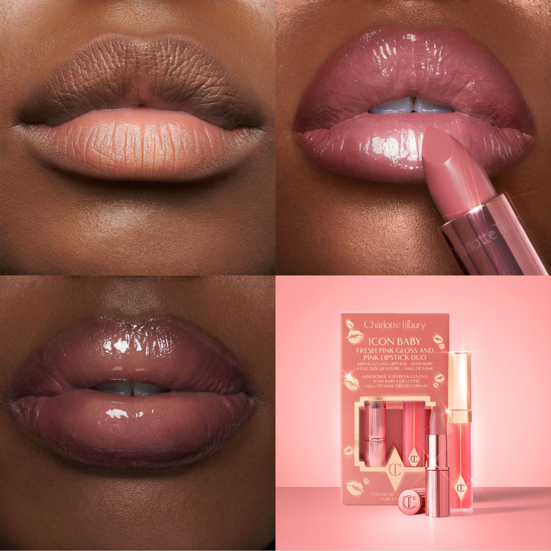 K.I.S.S.I.N.G Lipstick and Lip Gloss Set - Long Lasting Moisturizing Matte & Shiny Combo for Everyday Wear, Date Night & Special Occasions